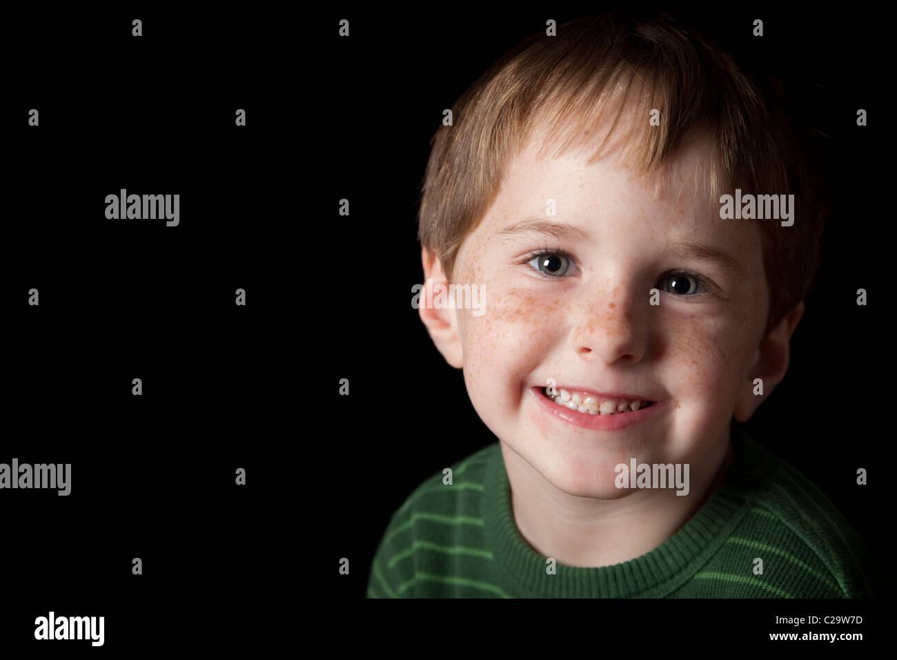 Portrait of a young boy as he's playing. Stock Photo