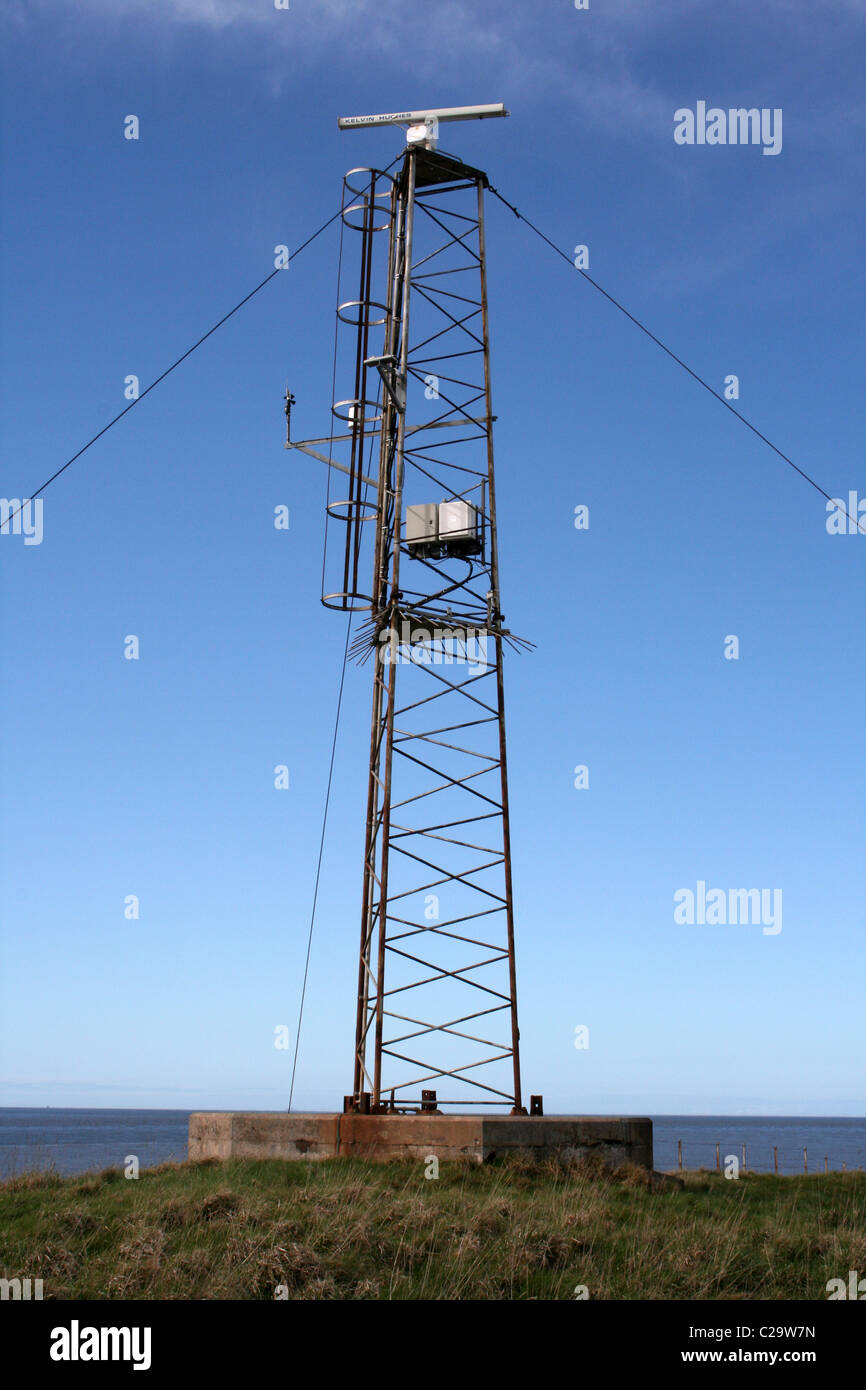 Weather Station On Hilbre Island, Wirral Run By The Proudman Oceanographic Laboratory Stock Photo