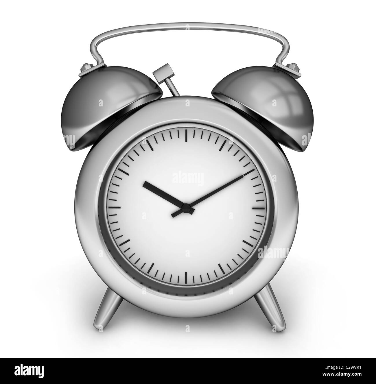 3D Illustration of an Alarm Clock Stock Photo