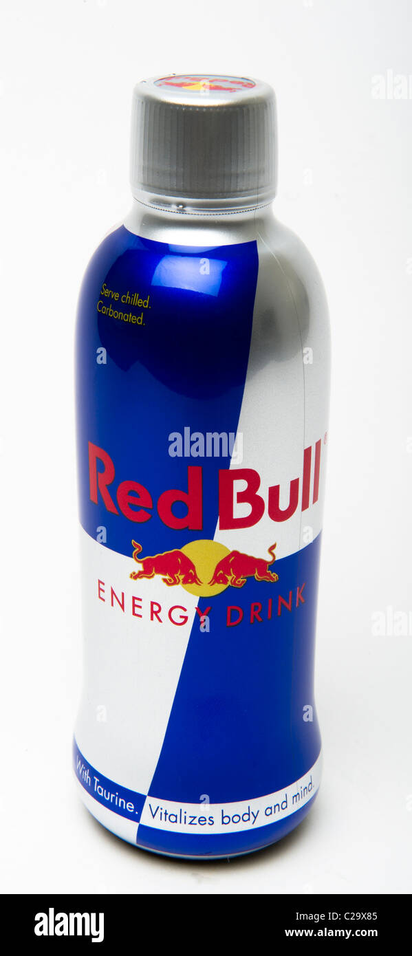 Red bull energy drink bottle hi-res photography images -