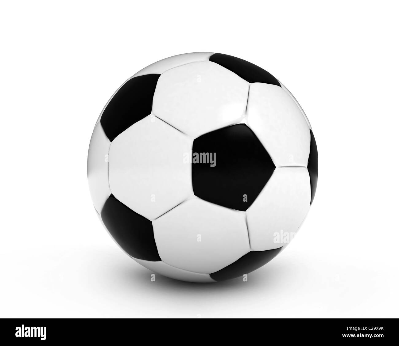 3D Illustration of a Soccer Ball Stock Photo