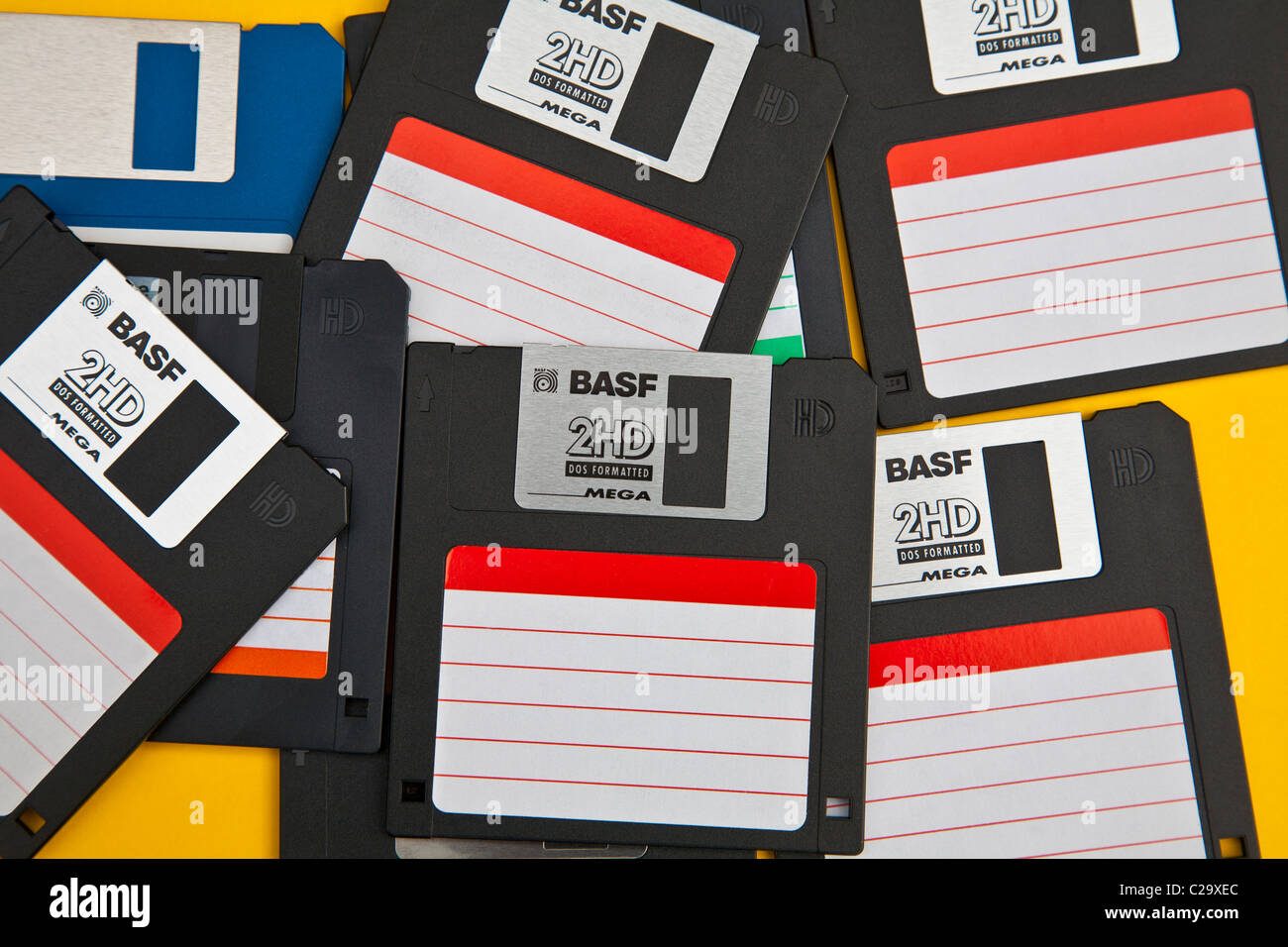 Selection of floppy disks Stock Photo