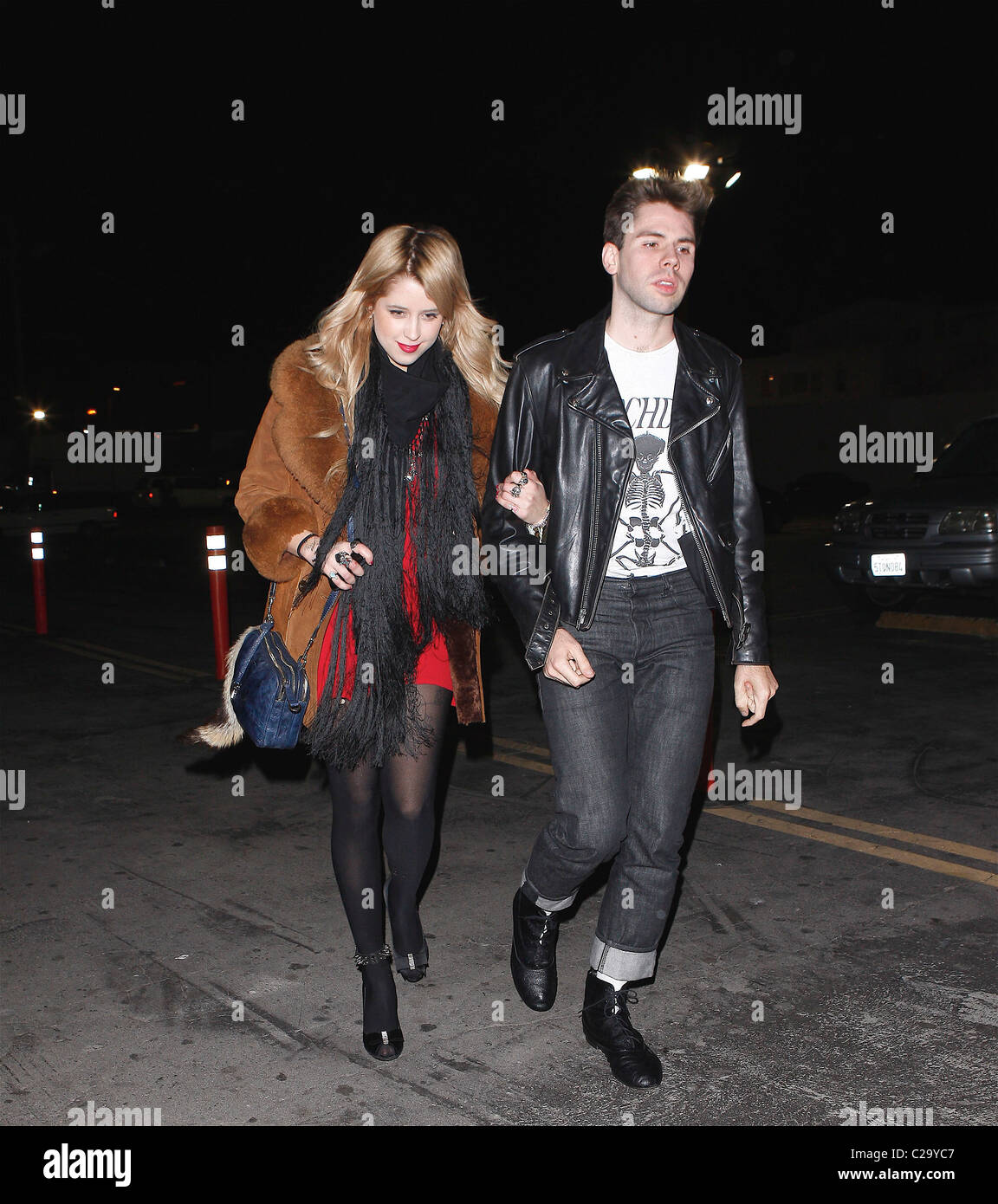 Peaches Geldof outside Bardot with a friend Earlier on in the