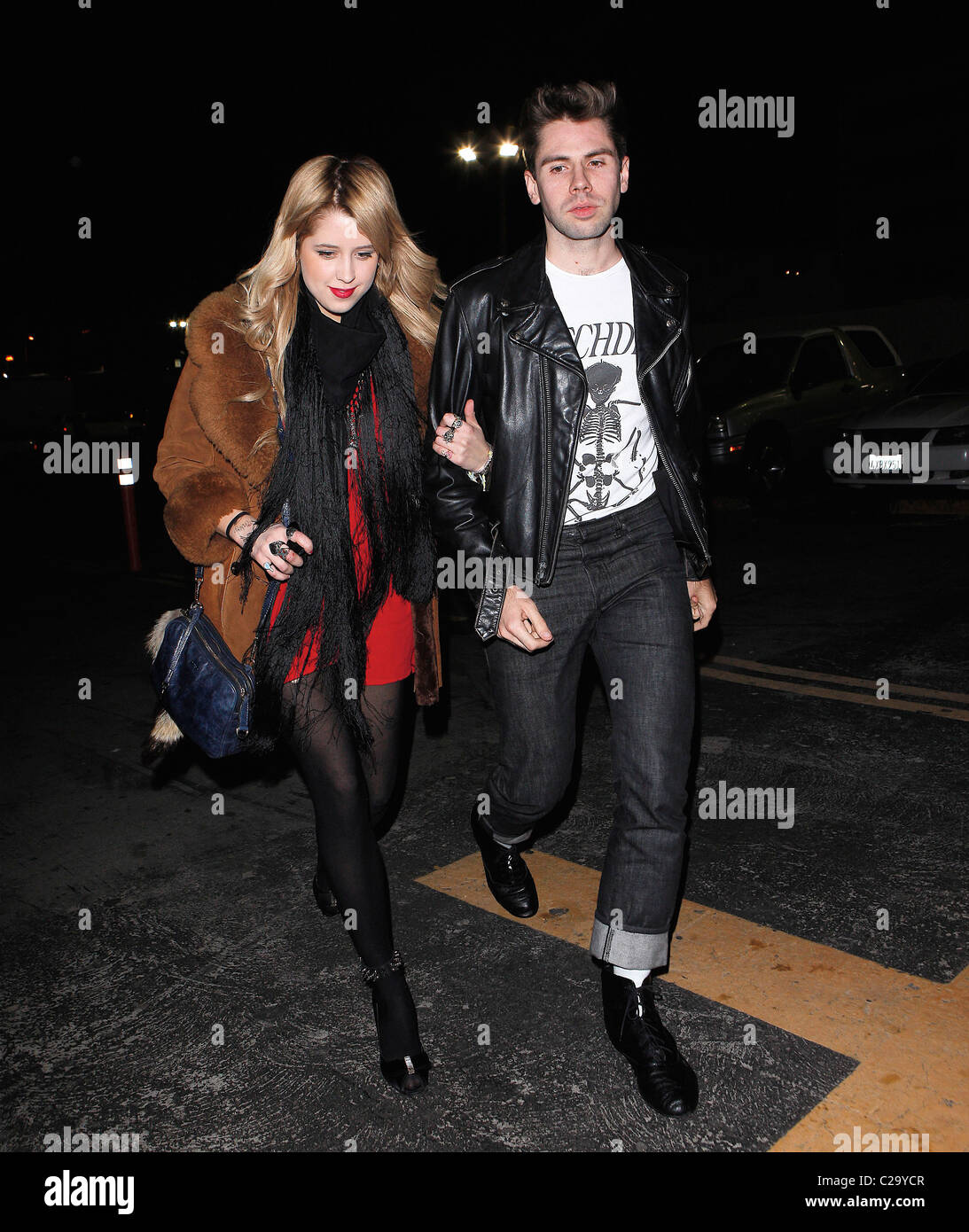 Peaches Geldof outside Bardot with a friend Earlier on in the