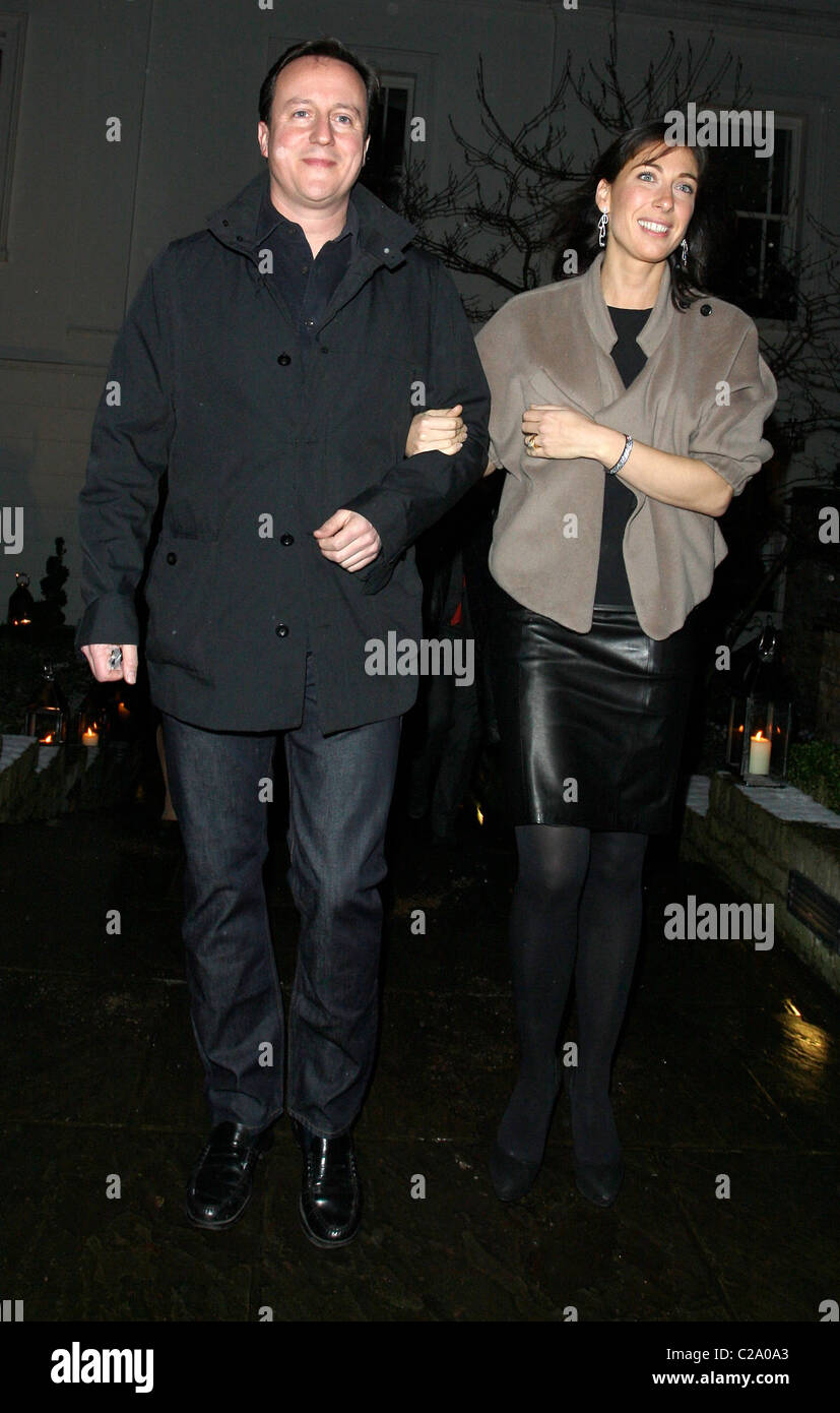 David Cameron and Samantha Cameron, attending the Freud Annual