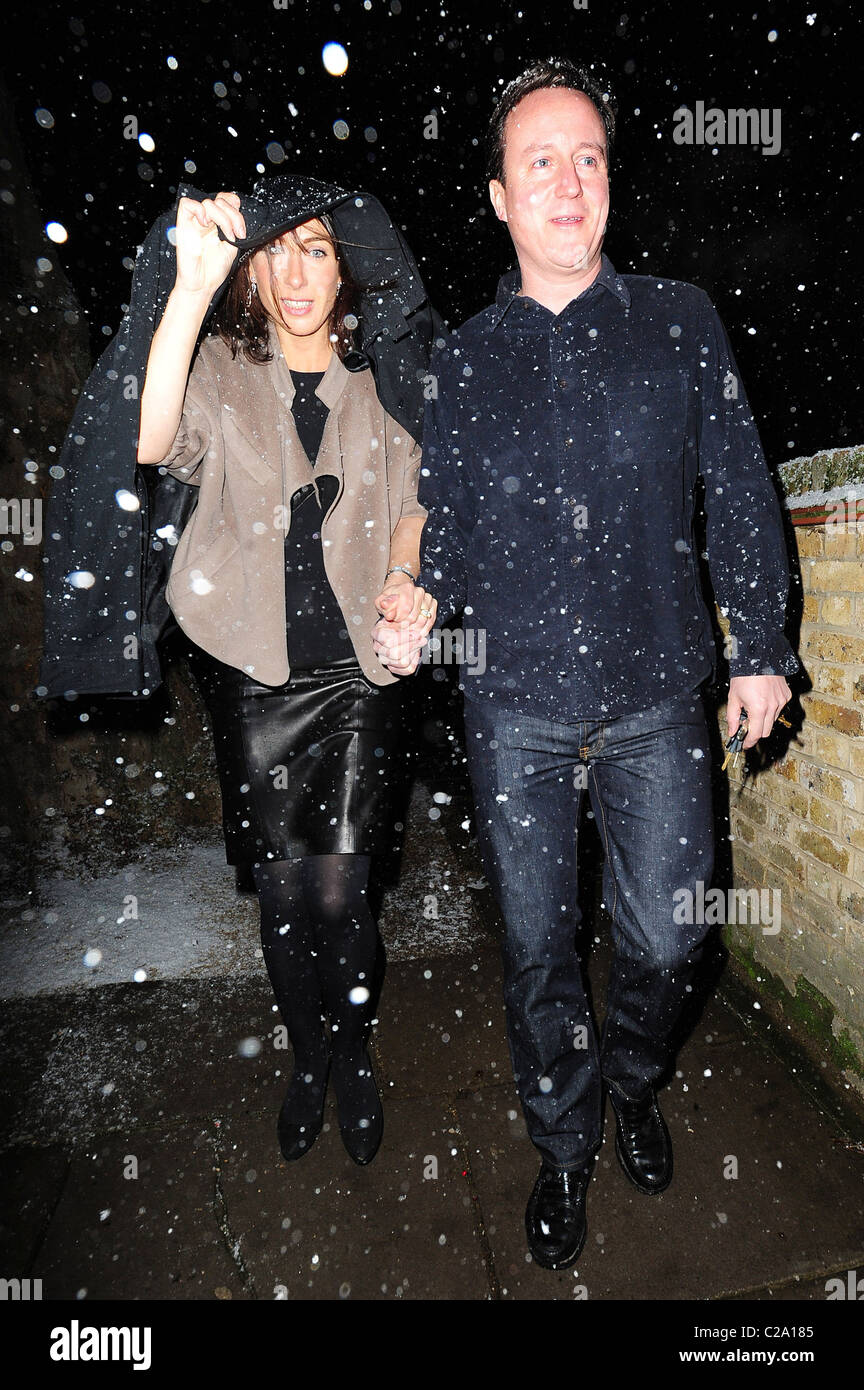 Samantha Cameron and David Cameron attend the Freud Annual Christmas