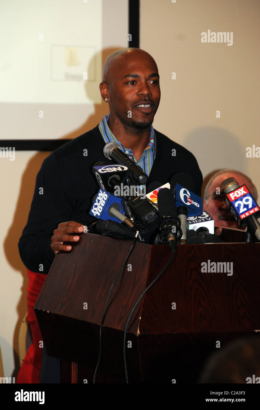 Jimmy Rollins presents Phillies' memorabilia at the Atwater Kent Museum of  Philadelphia Philadelphia, USA - 21.12.09 Stock Photo - Alamy