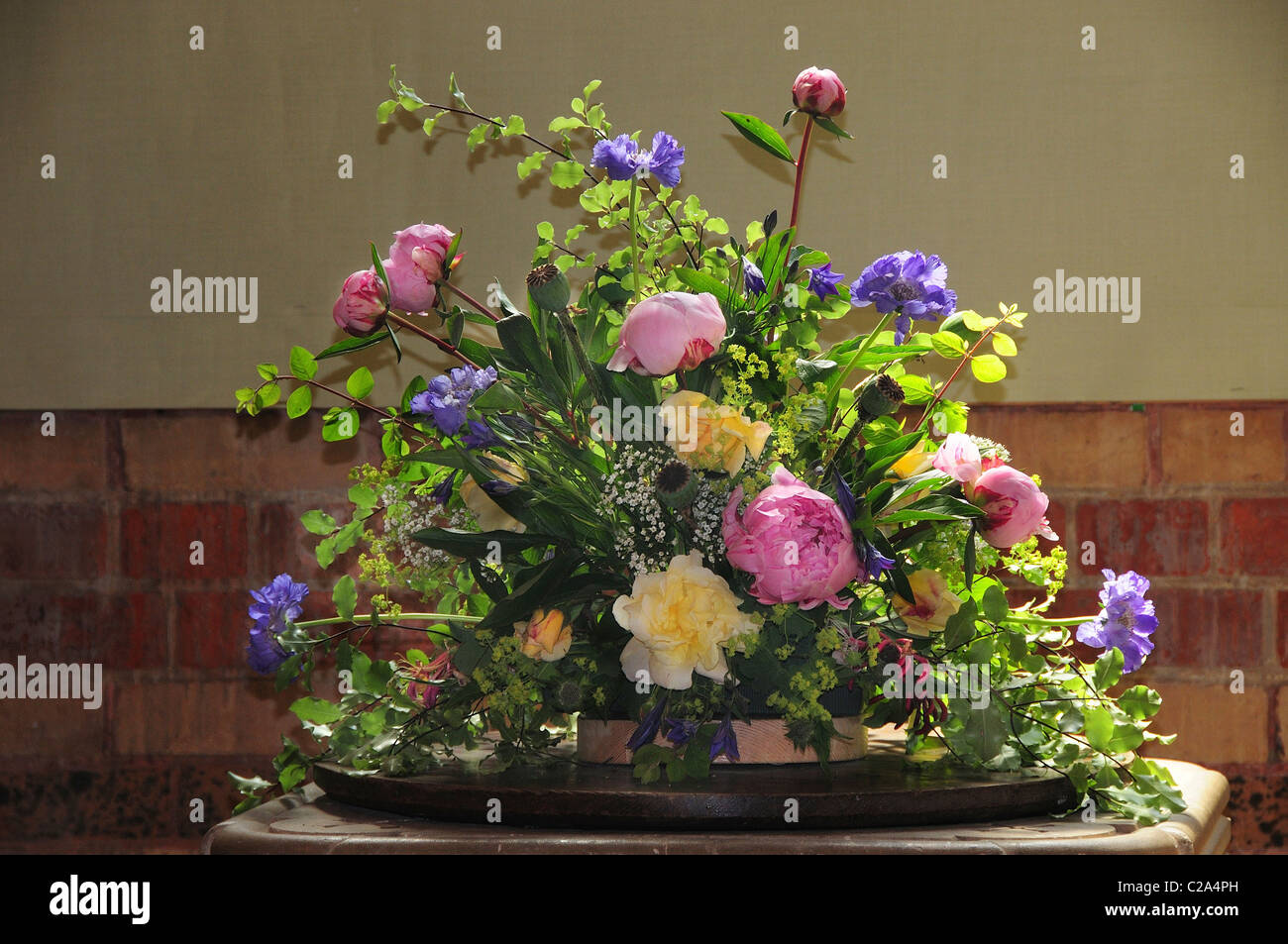 Flower arrangement in church hi-res stock photography and images ...