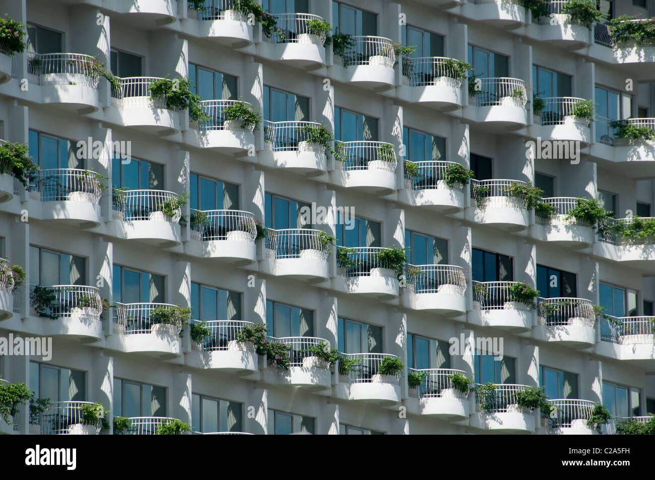 Balconies on Singapore high rise Stock Photo - Alamy