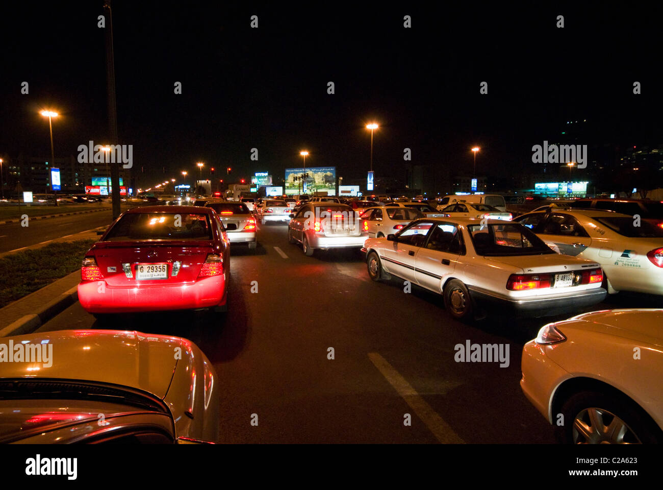 Traffic jam, Dubai, United Arab Emirates, Middle East Stock Photo Alamy