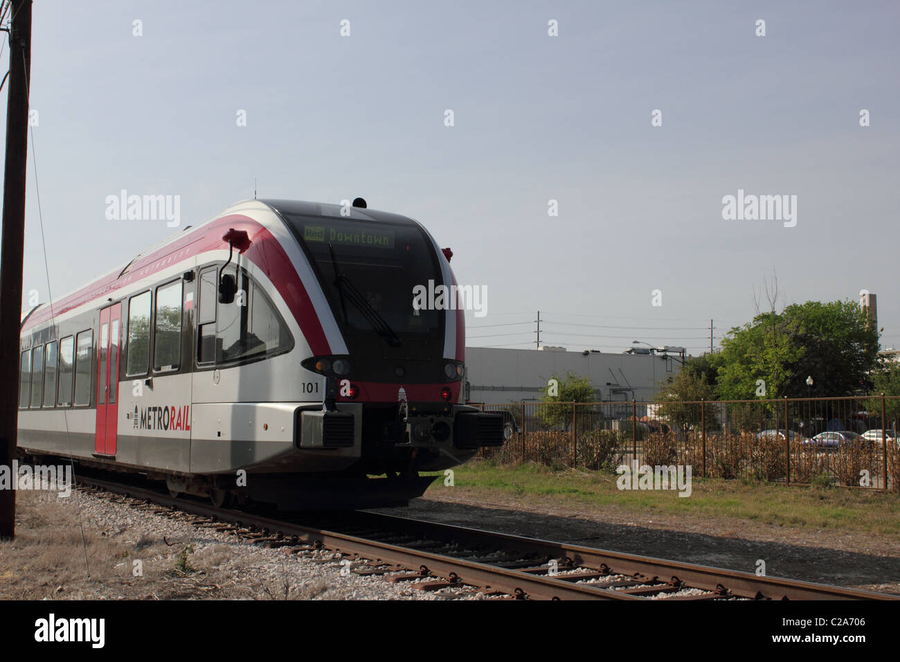 Metro rail, light rail train, Austin, Texas Stock Photo