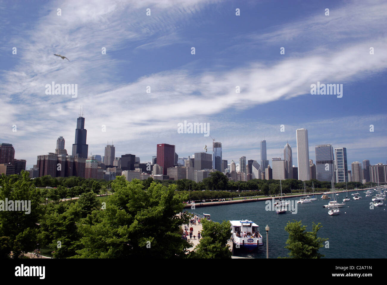Chicago Sears Tower Lake Michigan Stock Photo Alamy