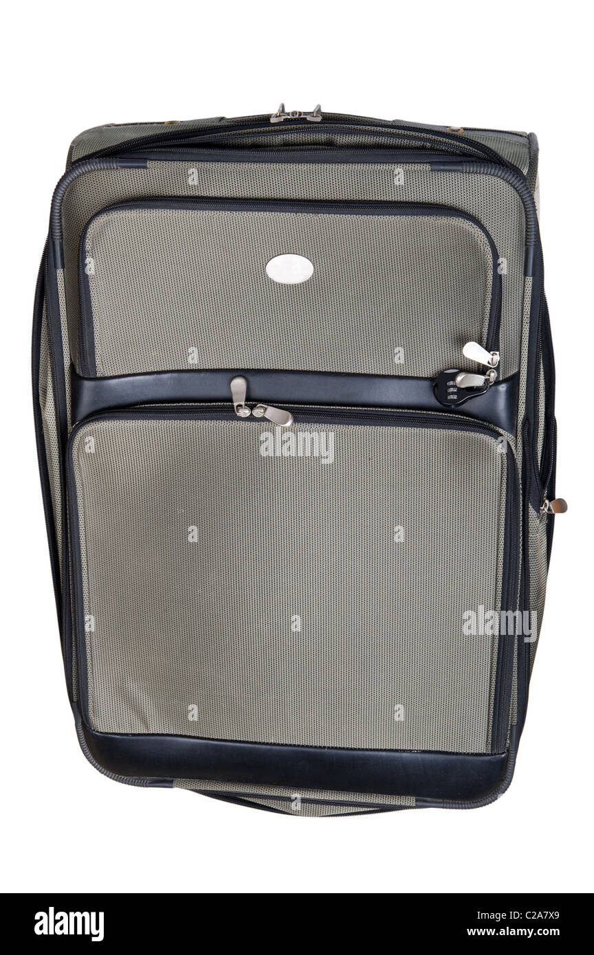 object on white - suitcase isoloated close up Stock Photo