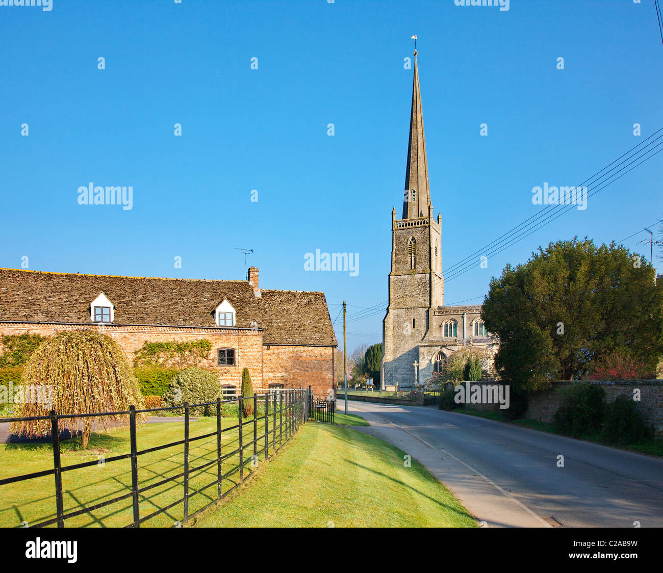 Church of St John the Evangelist at Slimbridge village in Gloucestershire Stock Photo
