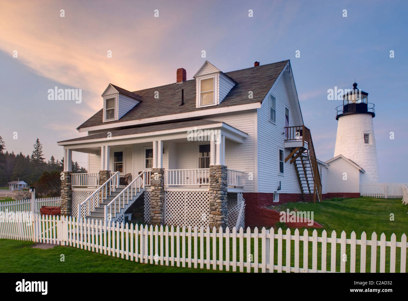 Pemaquid Point Lighthouse, Bristol Maine USA Stock Photo Alamy