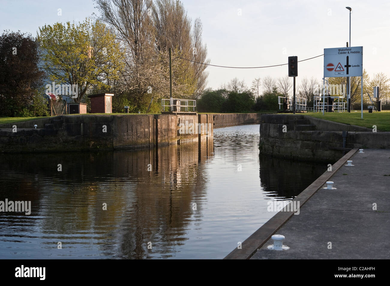 Castleford Lock on the Aire & Calder Navigation looking towards ...