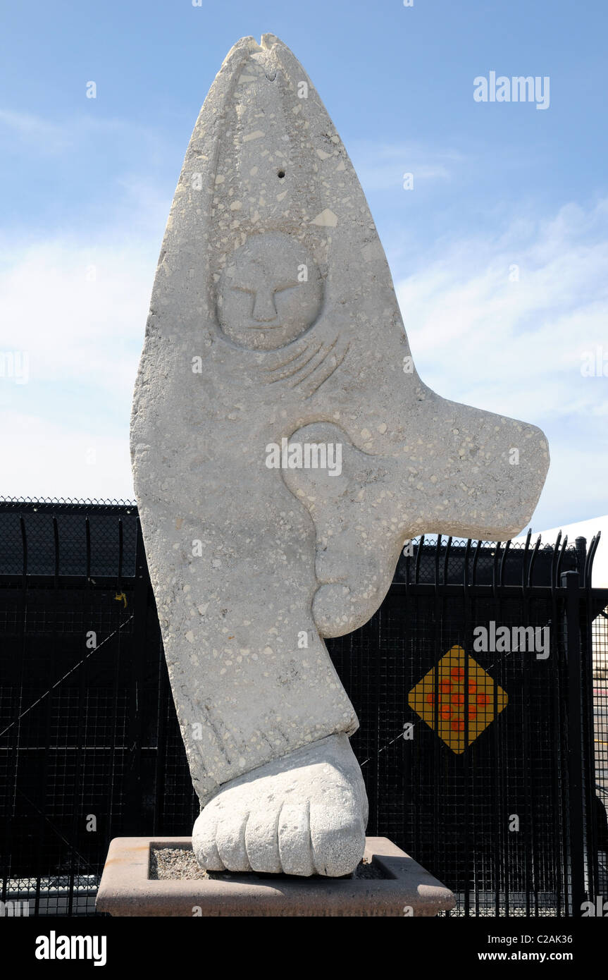 Tree of Life sculpture on the harbour front near San Diego's Seaport Village. Stock Photo