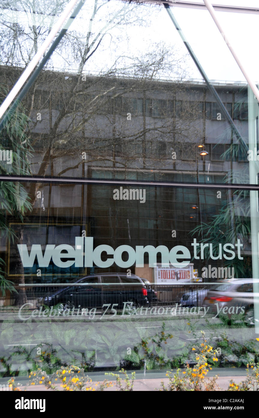 Wellcome Trust Euston Road Gallery art window Stock Photo