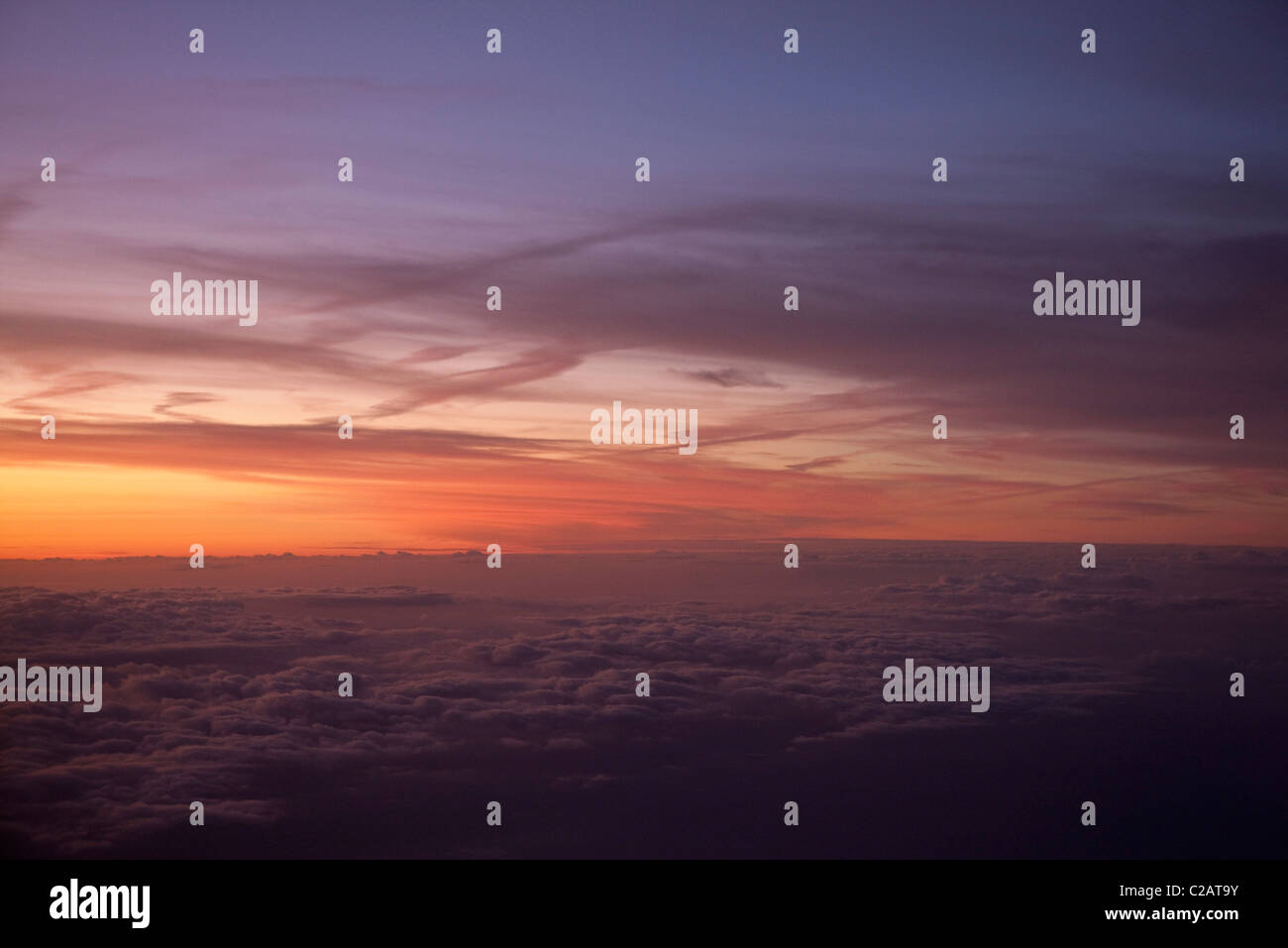 Sunset sky, aerial view Stock Photo - Alamy