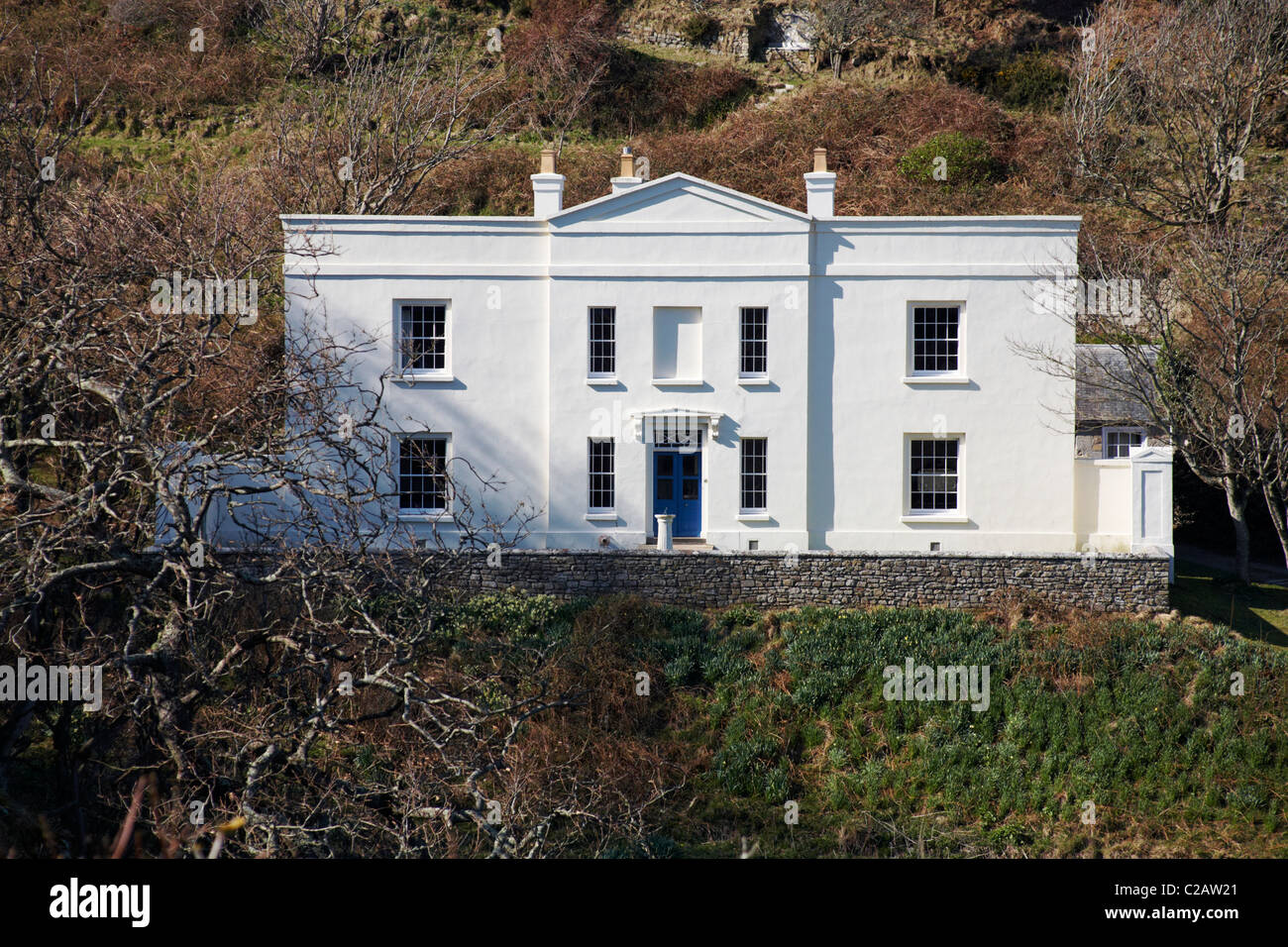 Millcombe House on Lundy Island, Devon, England UK in March Stock Photo