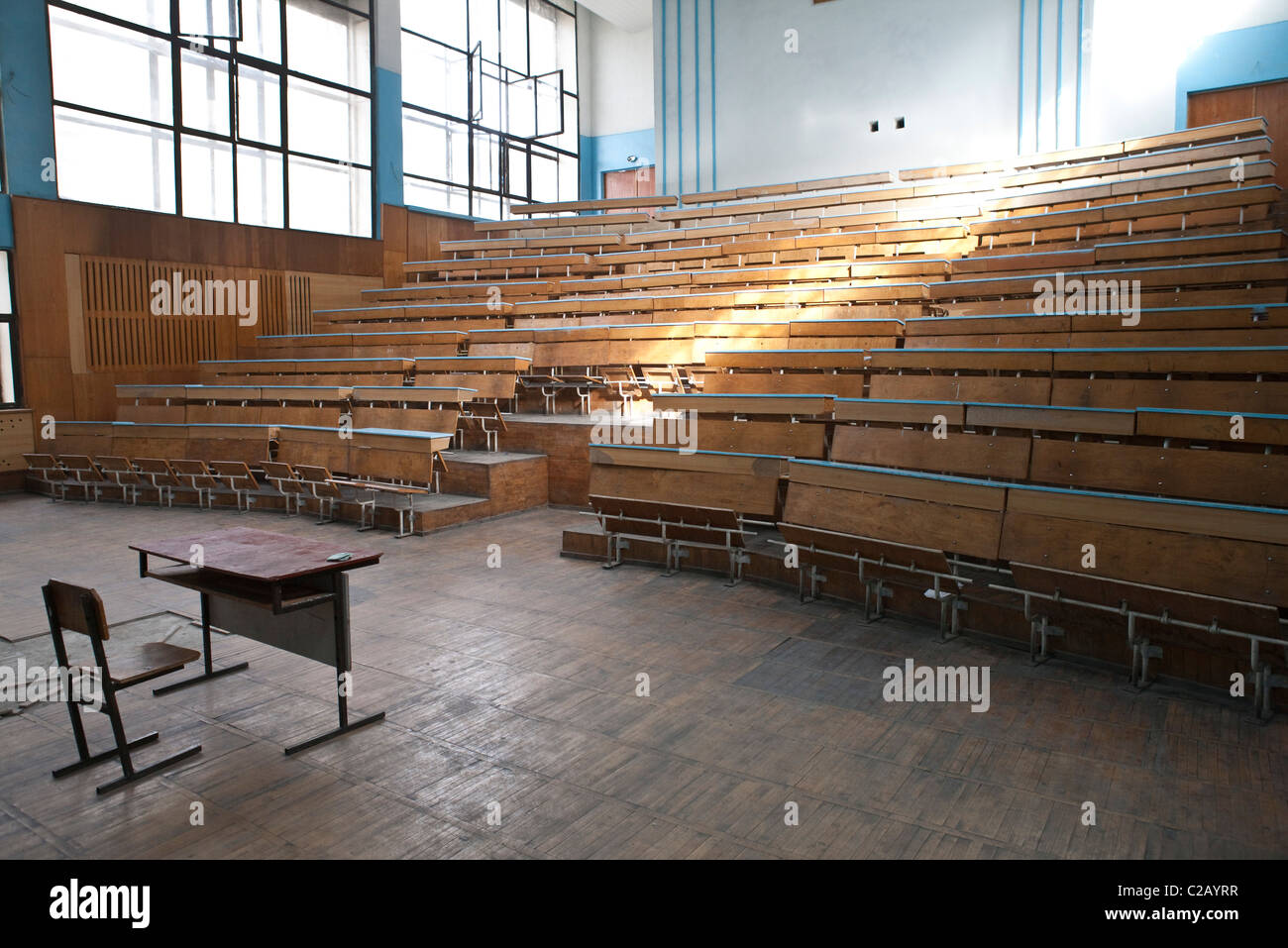 Empty lecture hall Stock Photo