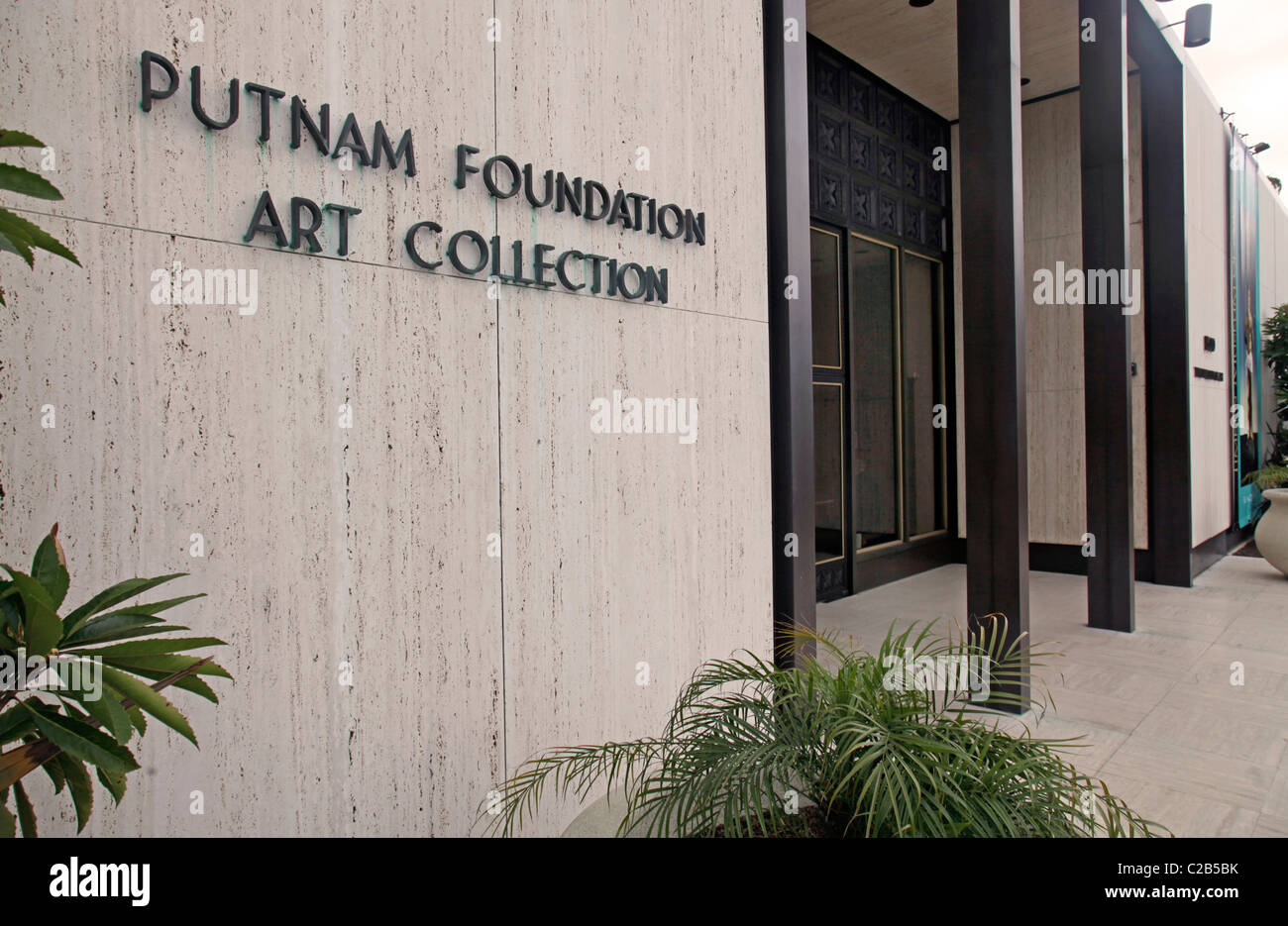 entrance of the Putnam Foundation Art Collection in Balboa Park San Diego CA Stock Photo