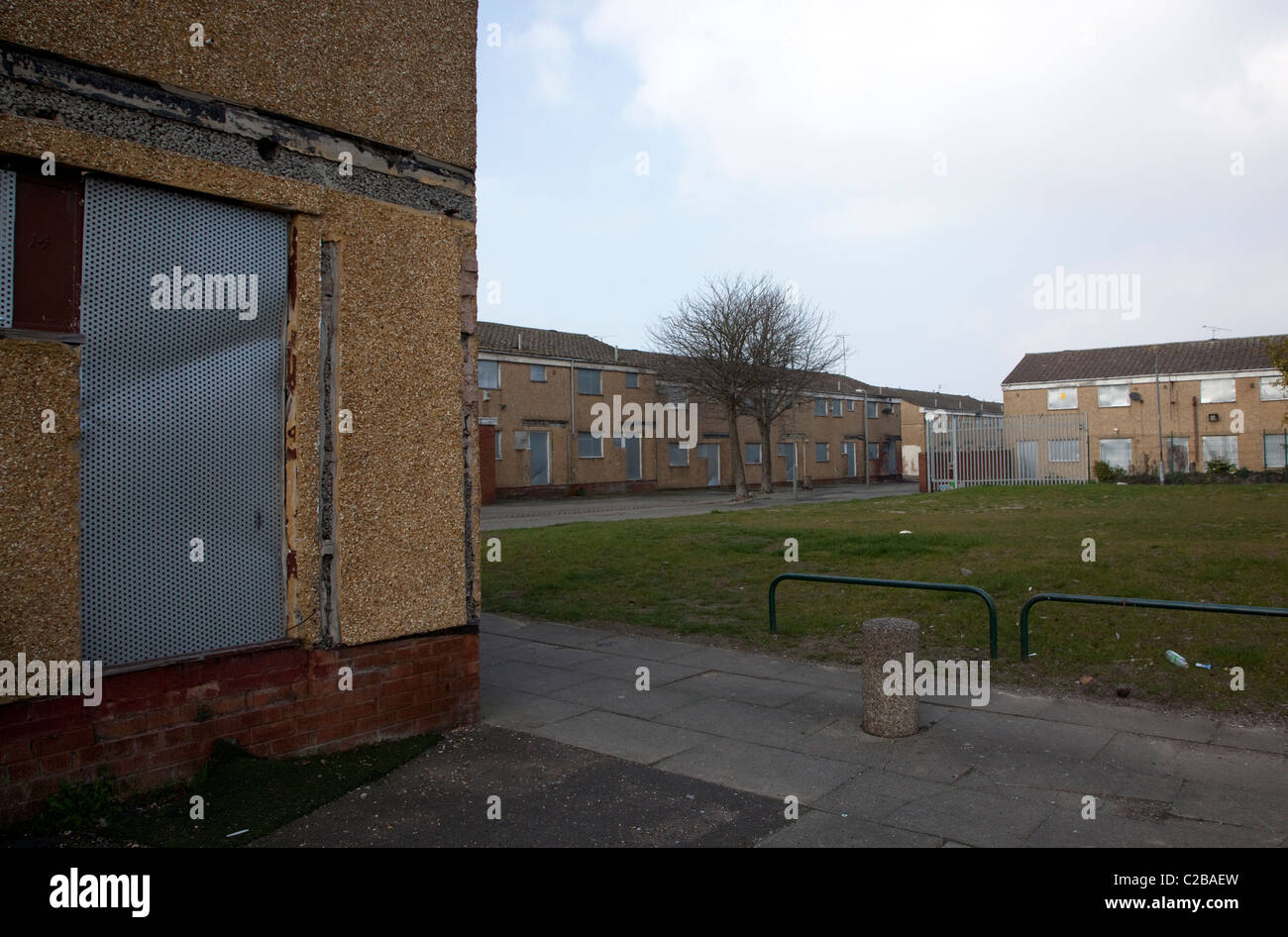 Boardedup housing estate, Liverpool Stock Photo Alamy