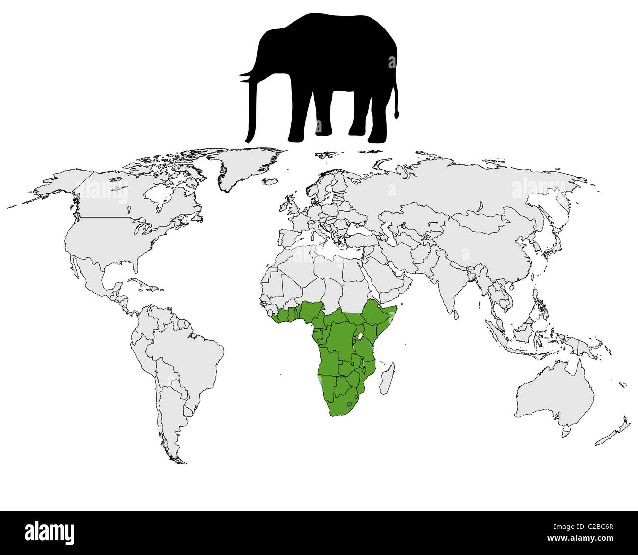 African Elephant Range Stock Photo Alamy African Elephant Range C2BC6R 