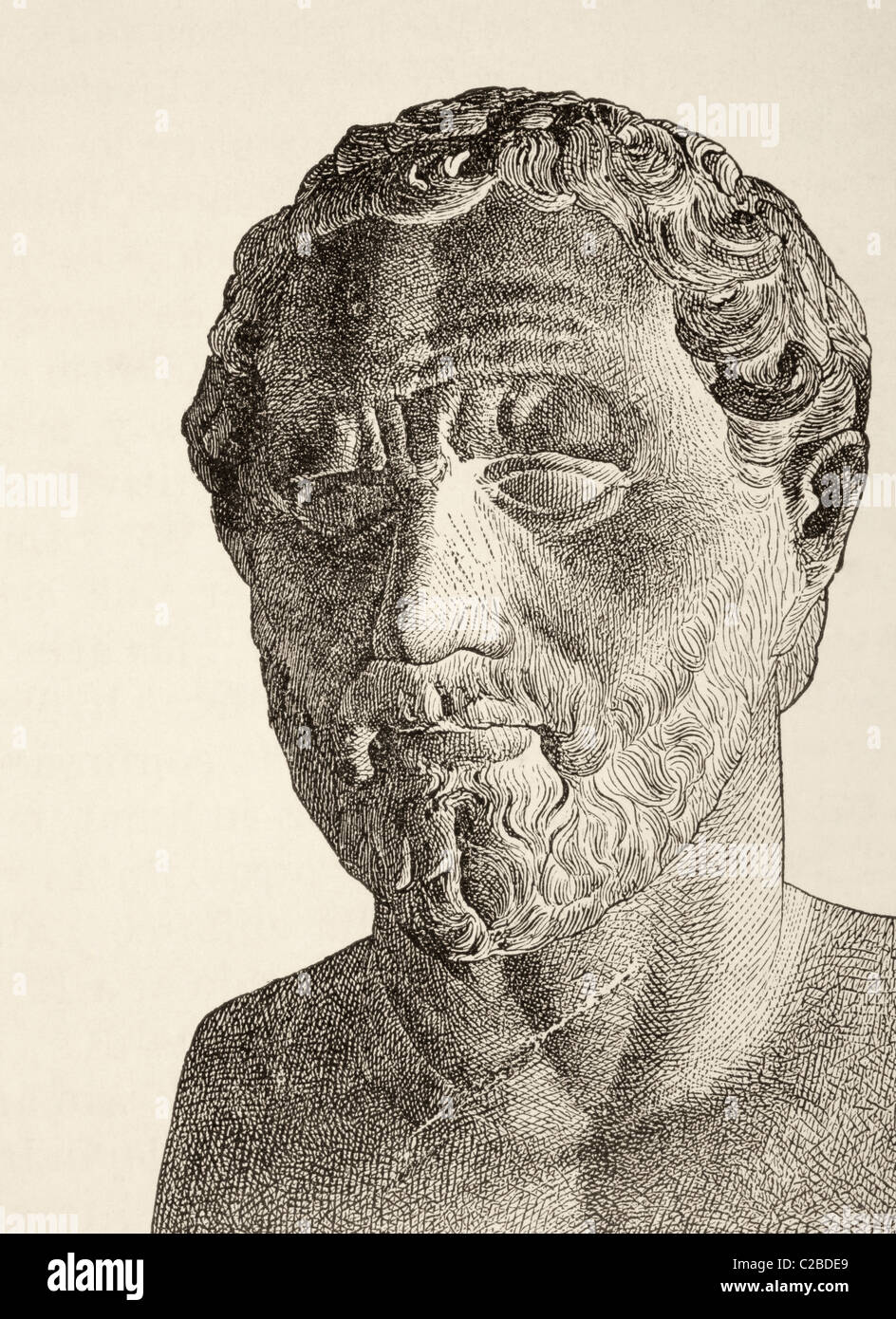 Demosthenes, 384 to 322 BC, a Greek statesman and orator of