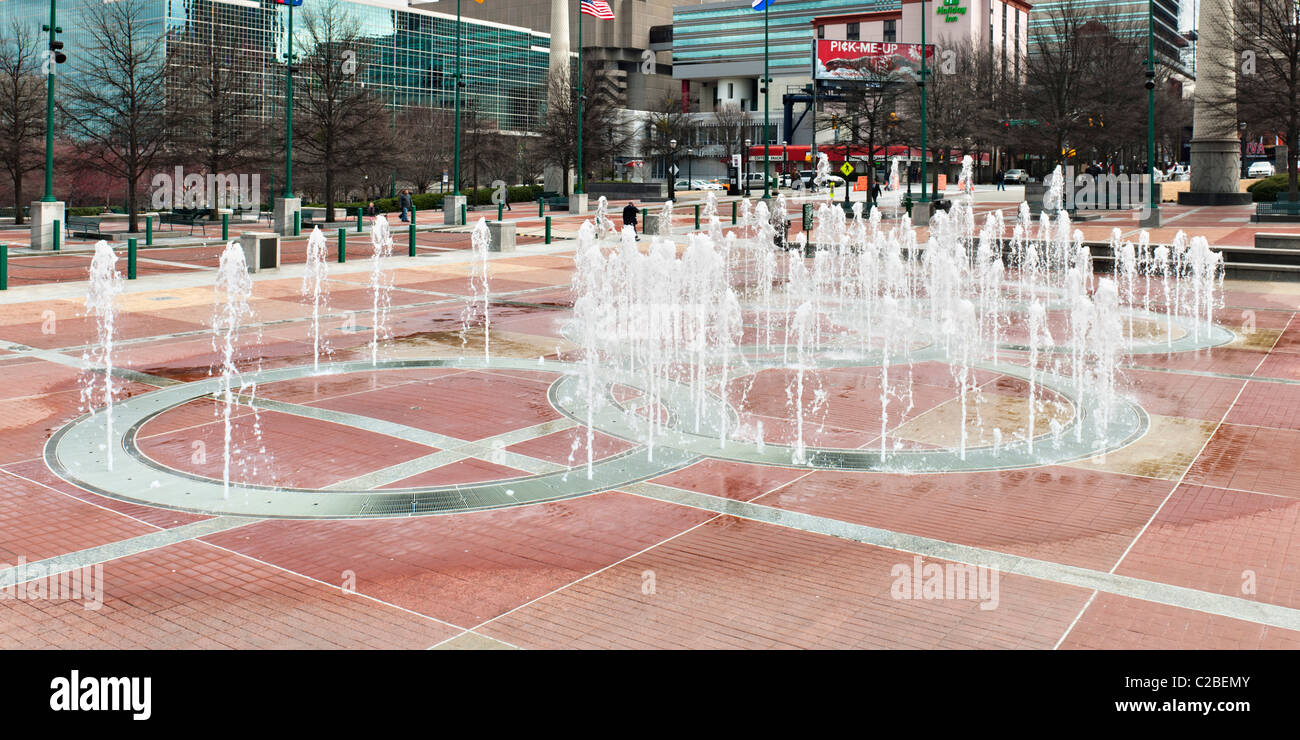 Fountain of rings, Atlanta Stock Photo
