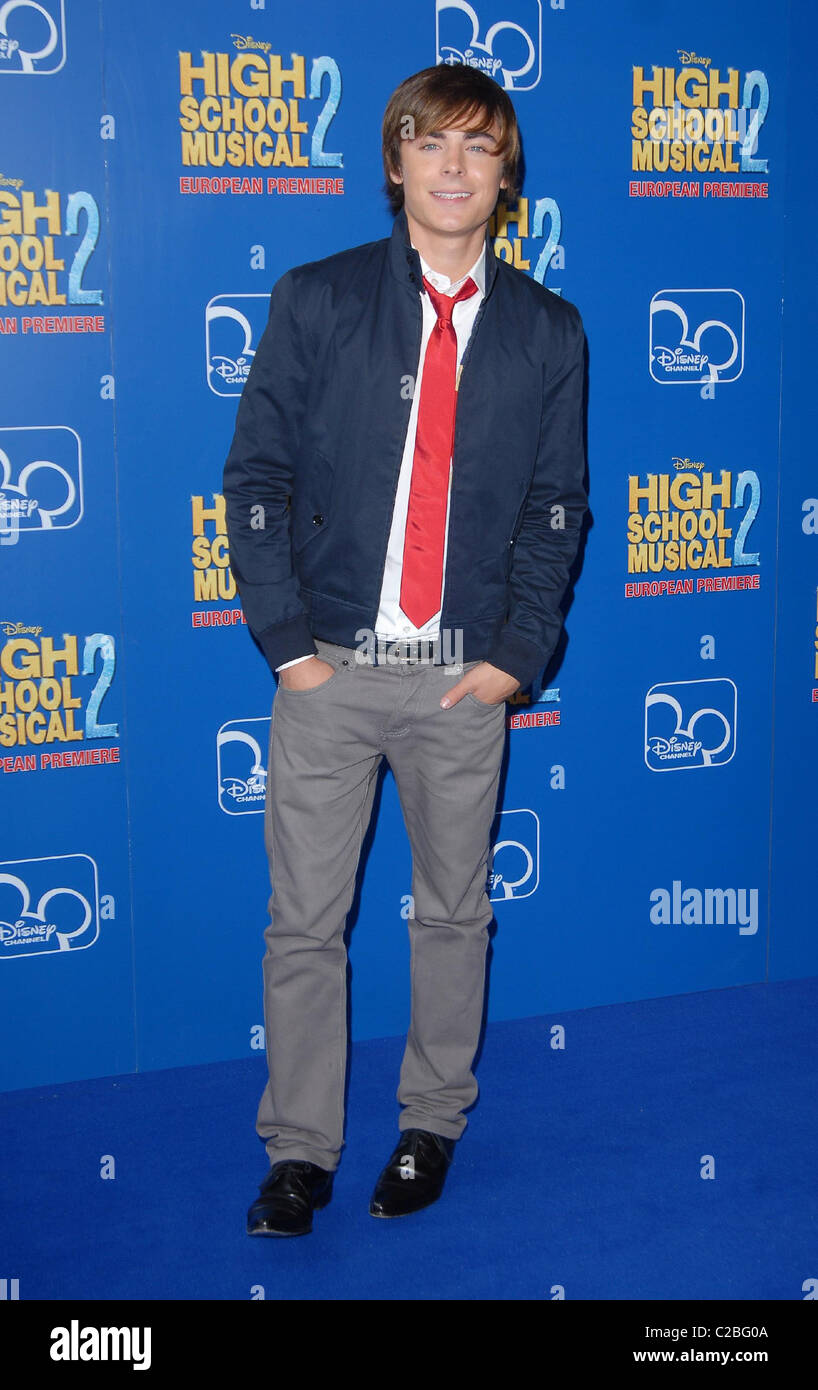 Zac Efron High School Musical 2 - premiere Vue Cinema, The O▓, Peninsula Square London, England - 02.09.07 Stock Photo