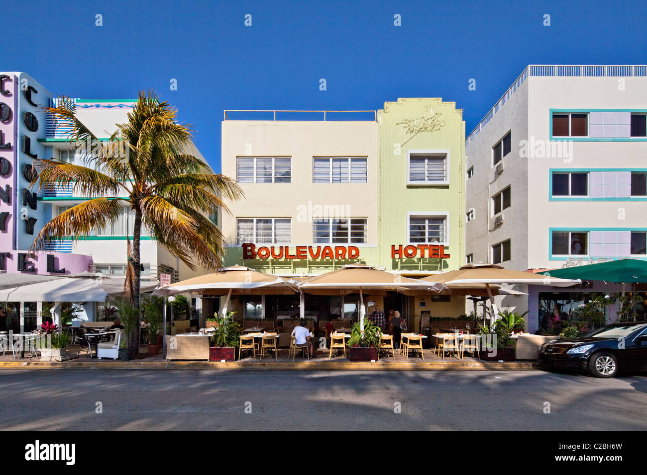 Boulevard Hotel, South Beach, Miami Stock Photo