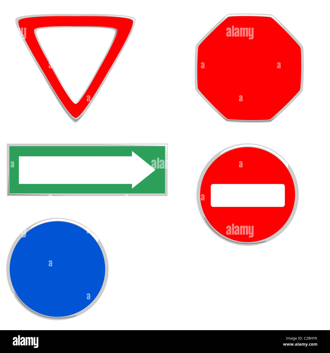 Blank traffic signs Stock Photo Alamy