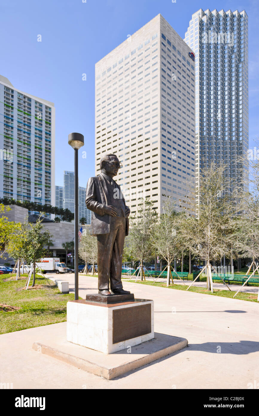 Claude D Pepper statue, bayfront park, Miami Stock Photo