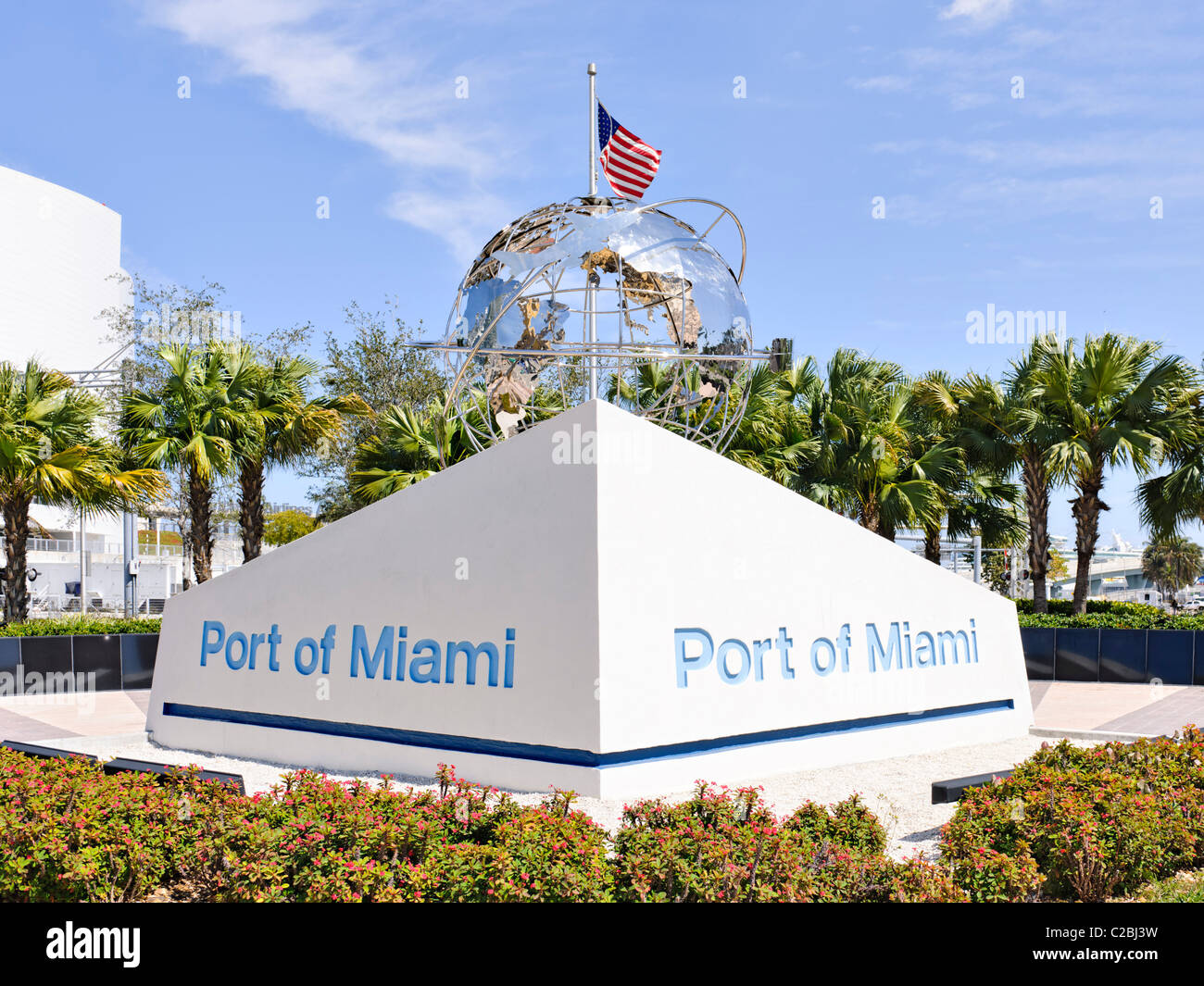 Port of Miami sign Stock Photo