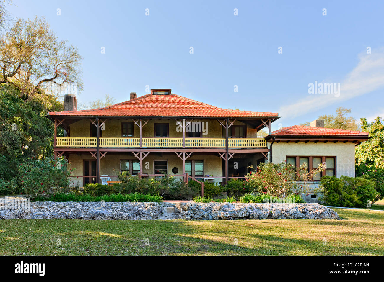 Ralph Middleton Munroe House, Miami Stock Photo