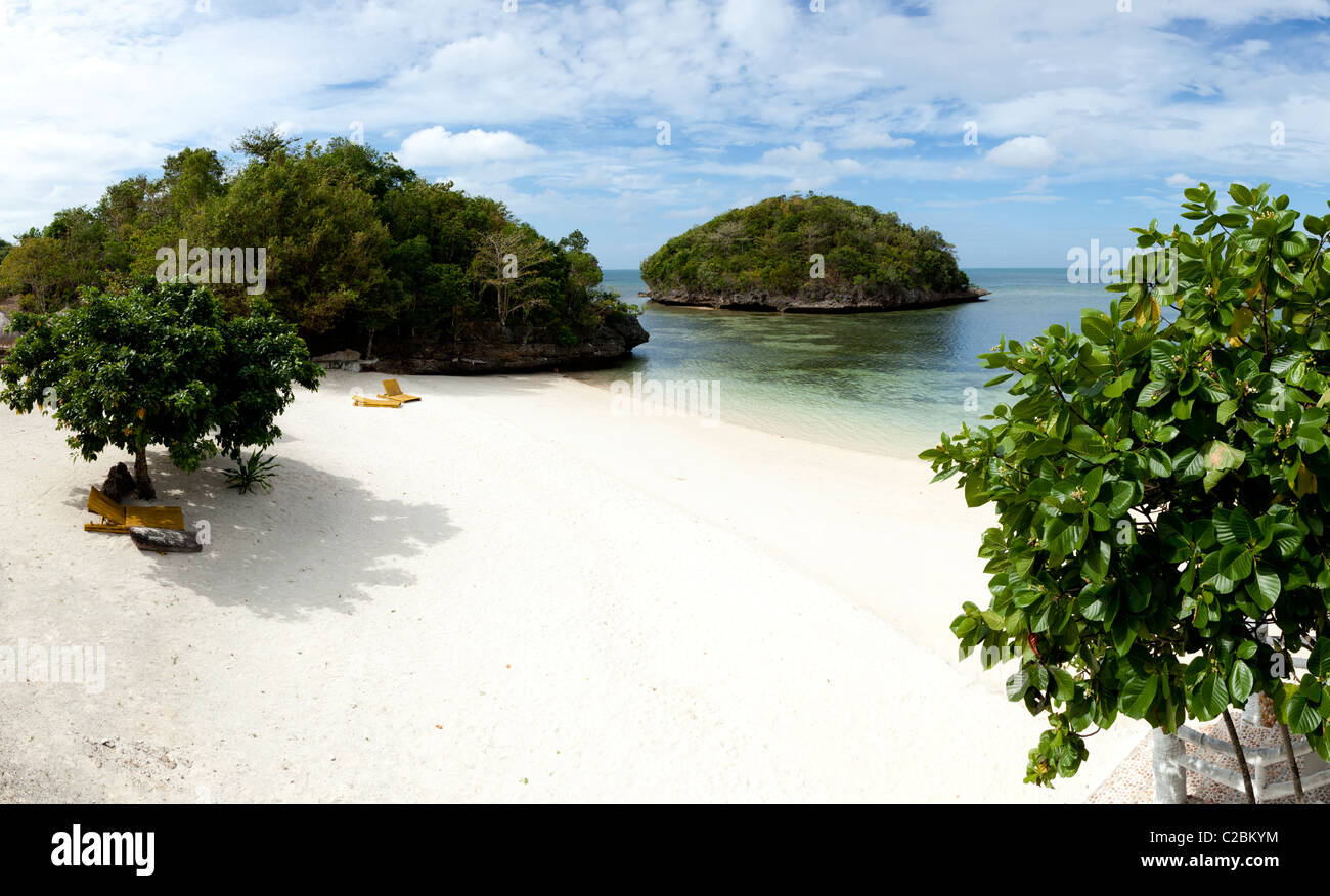 White sand beach. La Puerta El Paraiso Guimaras Island the Philippines