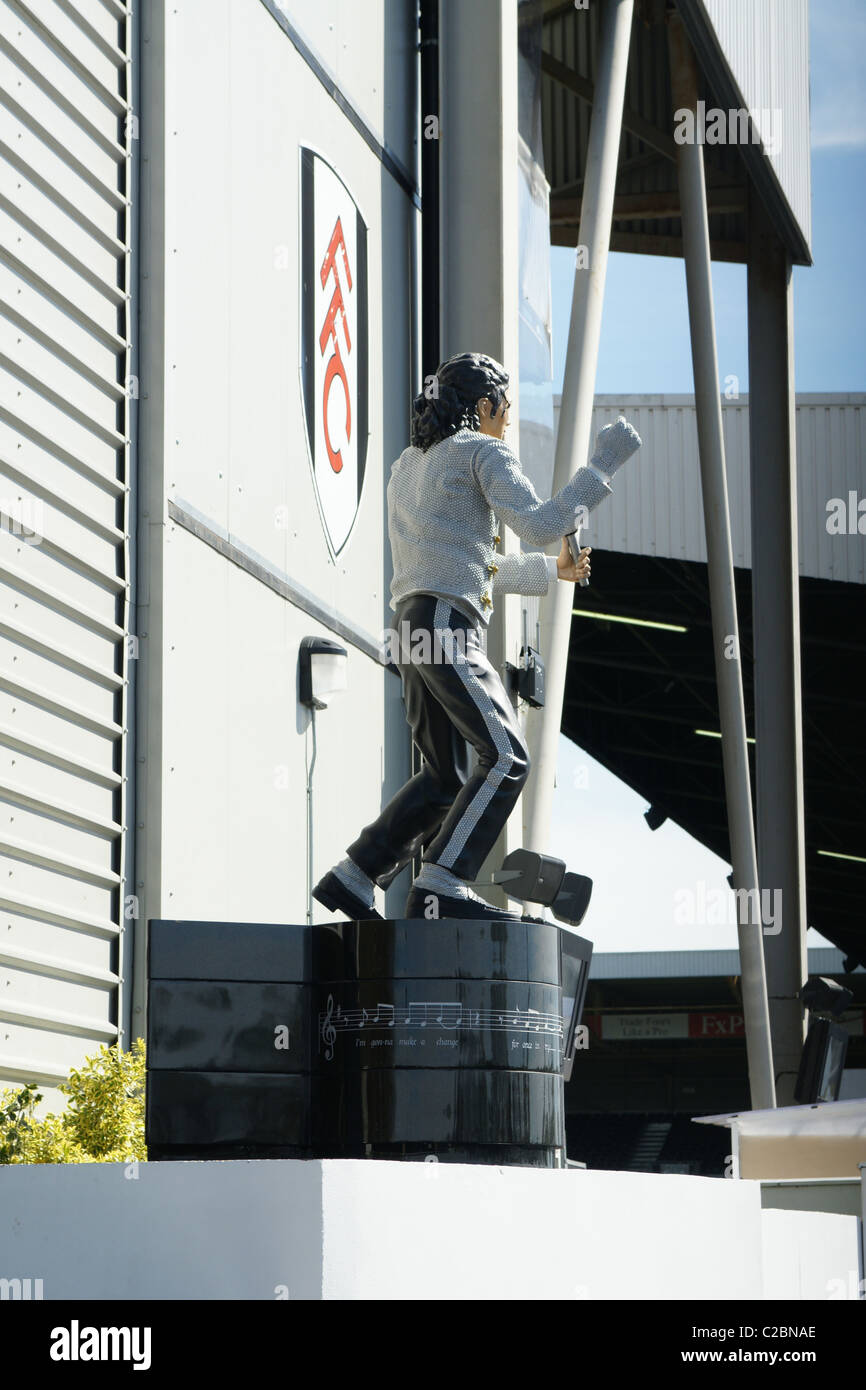 Michael Jackson statue, Fulham Football Ground Stock Photo