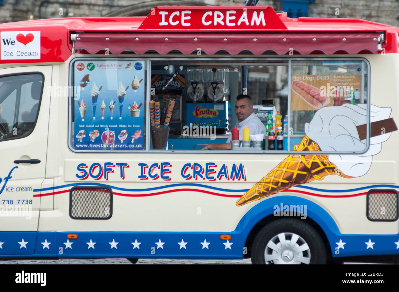 Ice cream van, London, England Stock Photo Alamy