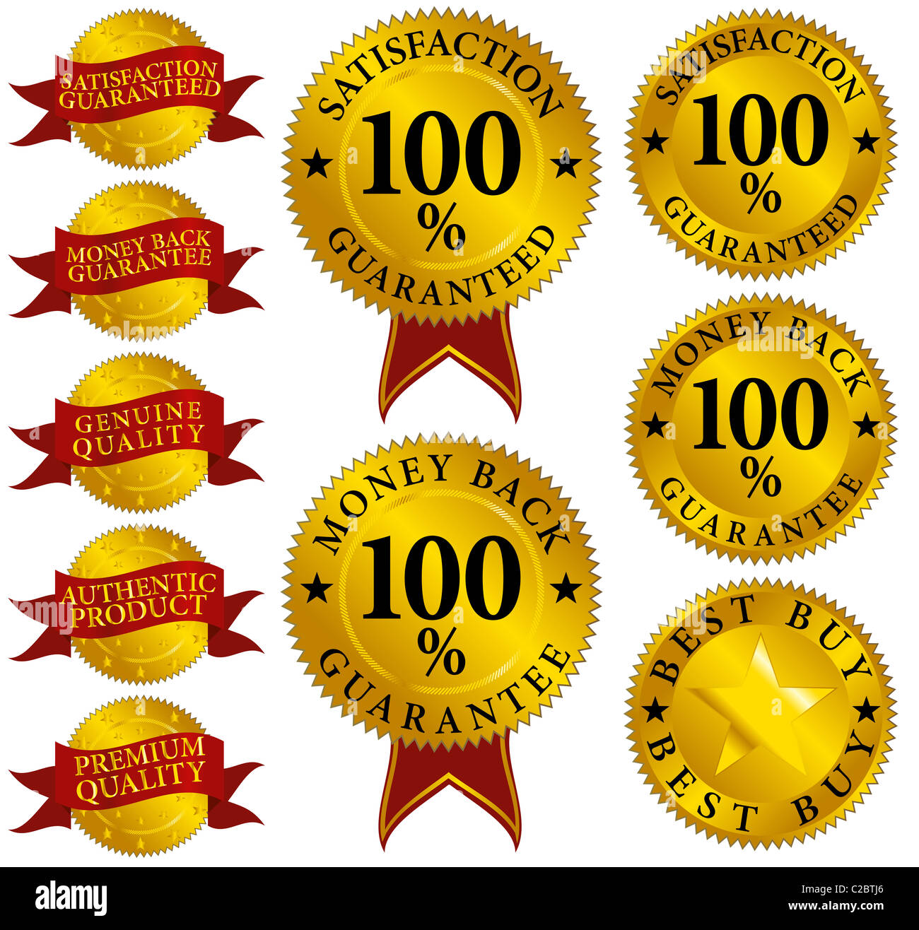 Set of Quality Seals Different Signs Stock Photo Alamy