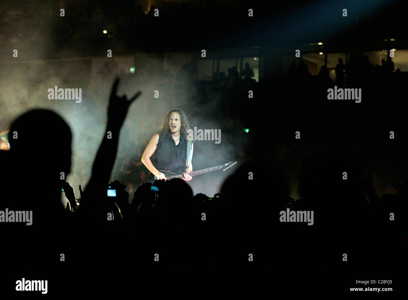 Metallica celebrating the release of Death Magnetic album during the Album Release Party, Berlin, Germany Stock Photo