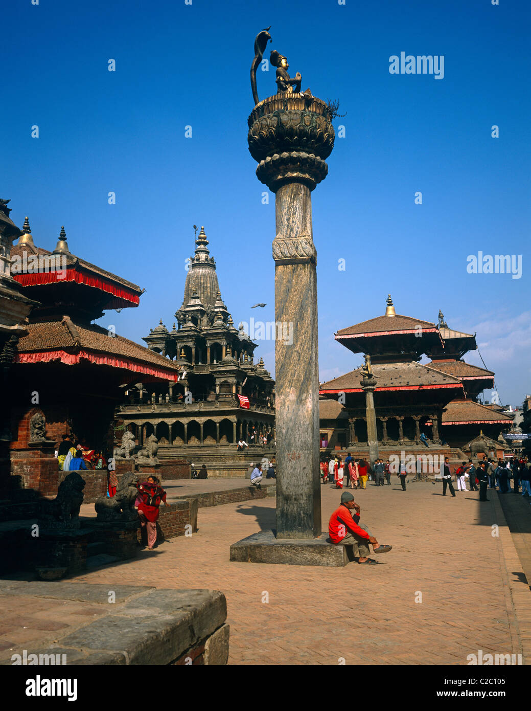Patan  Nepal Durban Square historic UNESCO world heritage site Stock Photo