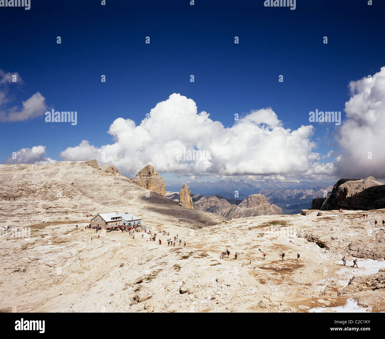 Sella Group Dolomites Italy Stock Photo