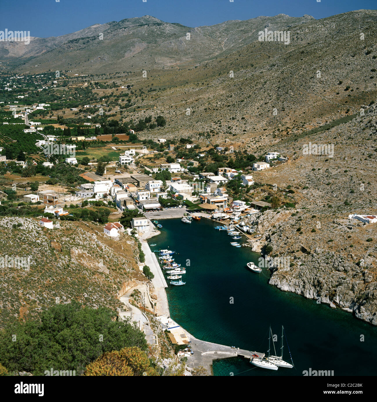 Vathi Kalymnos Greece Stock Photo