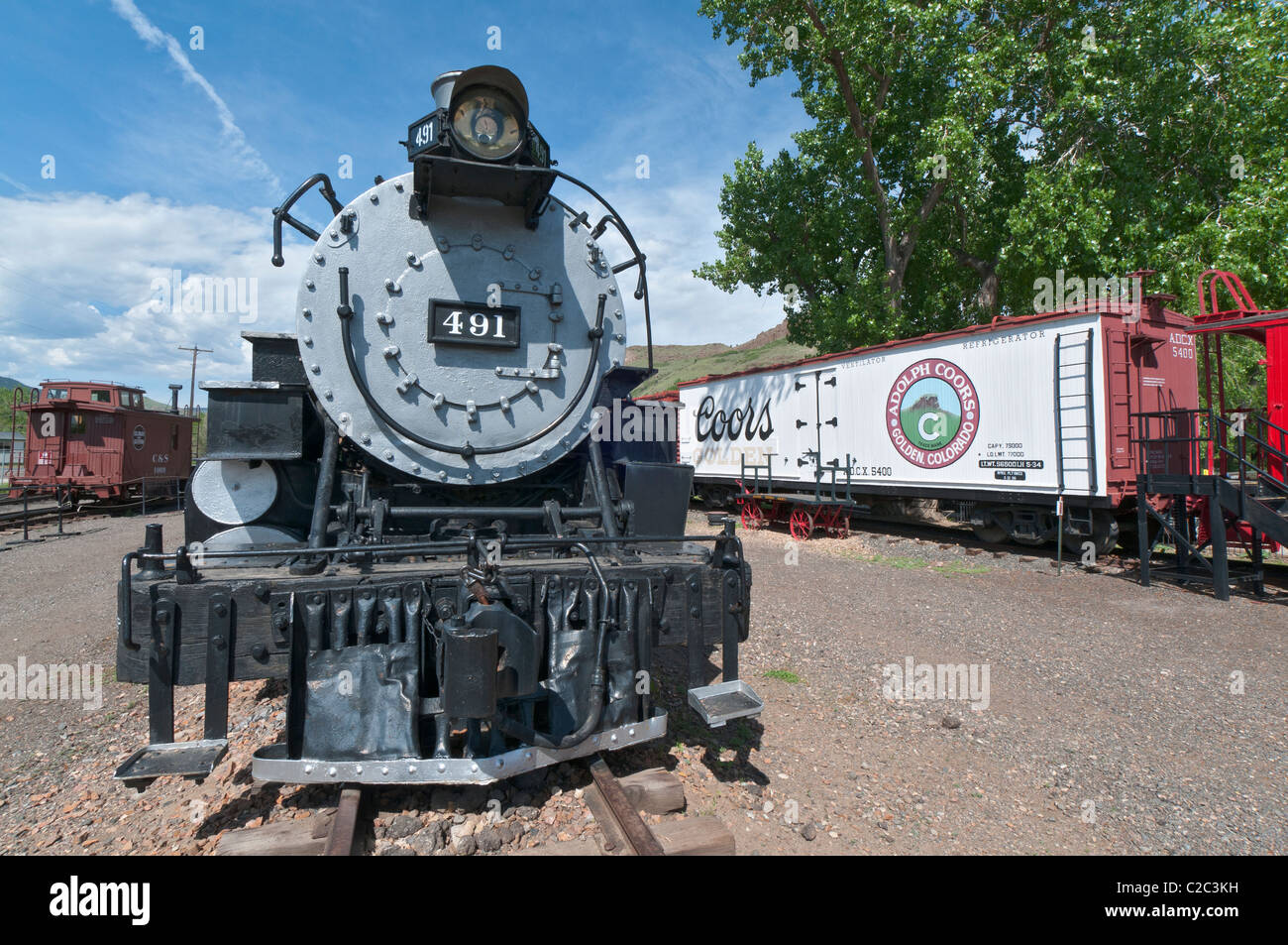 Colorado, Golden, Colorado Railroad Museum, steam engine