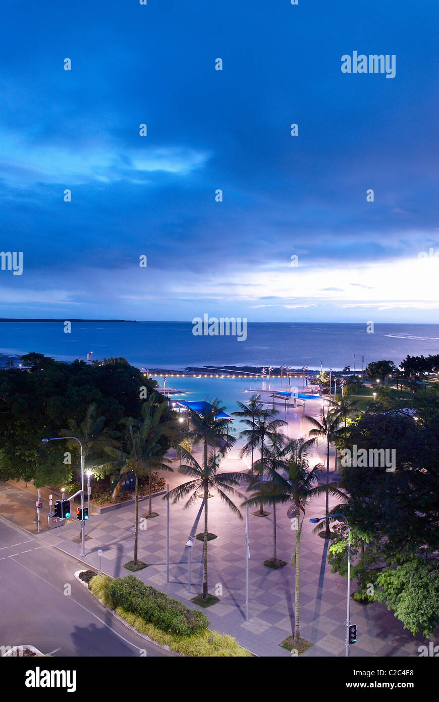 Public swimming lagoon Cairns North Queensland Australia Stock Photo