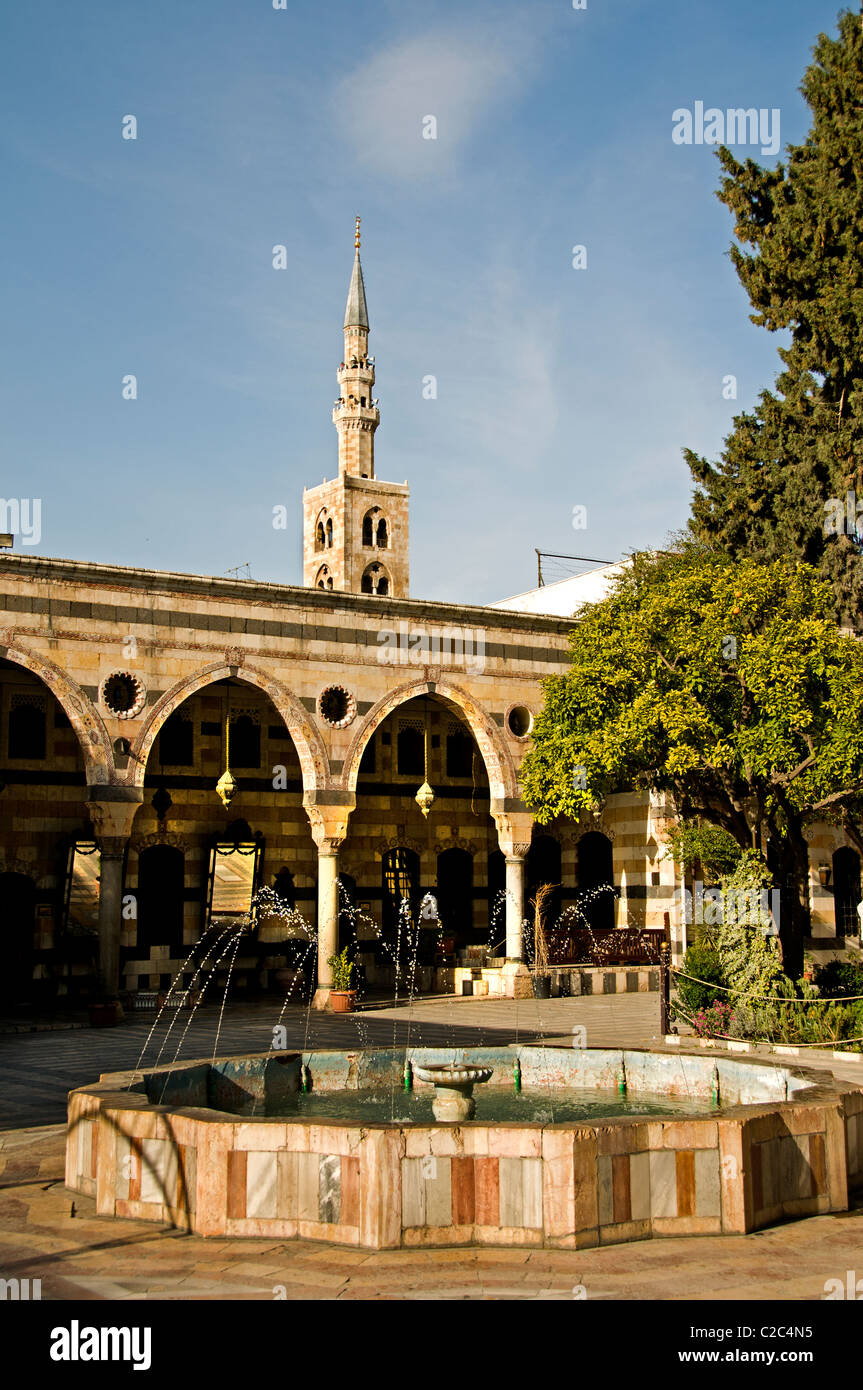 Azam Ottoman Palace Old House Town  Damascus Syria Stock Photo