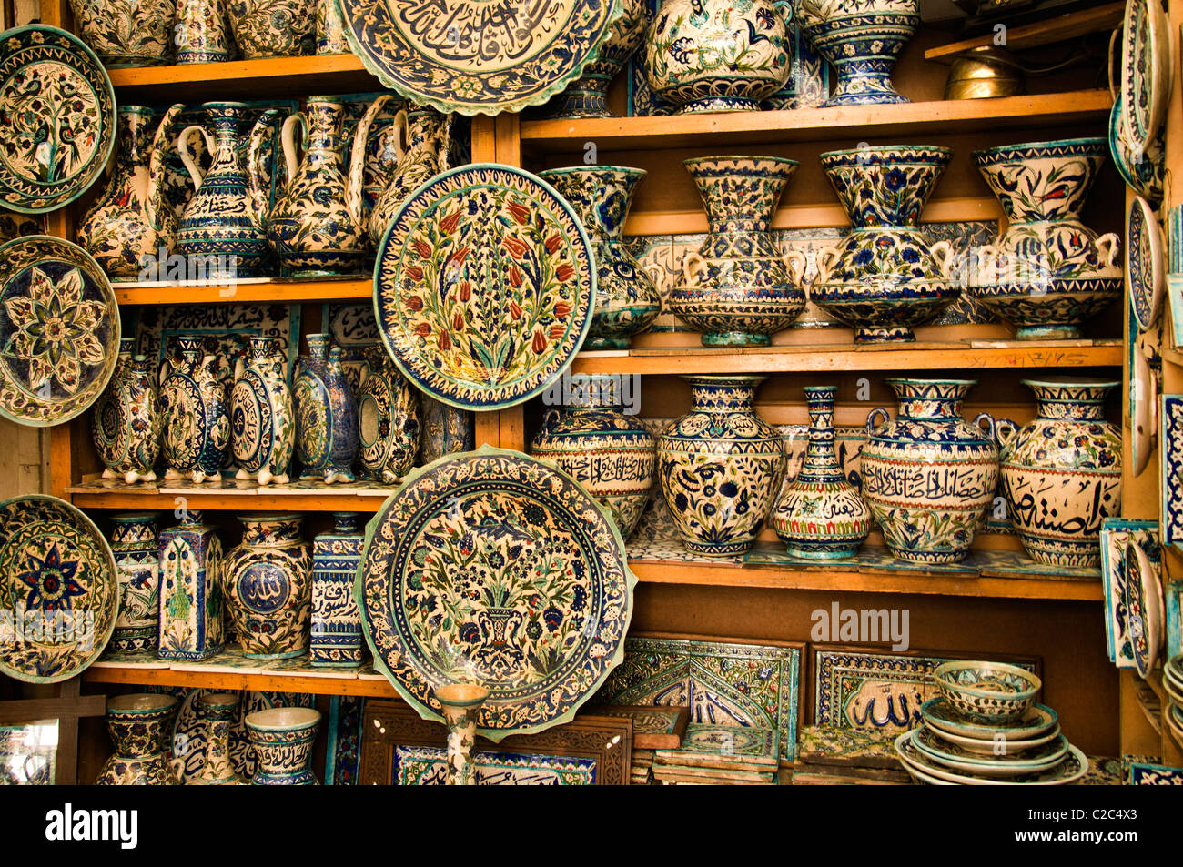 Old Damascus Syria Antique Bazaar Art Shop Souq Flea Market Stock Photo