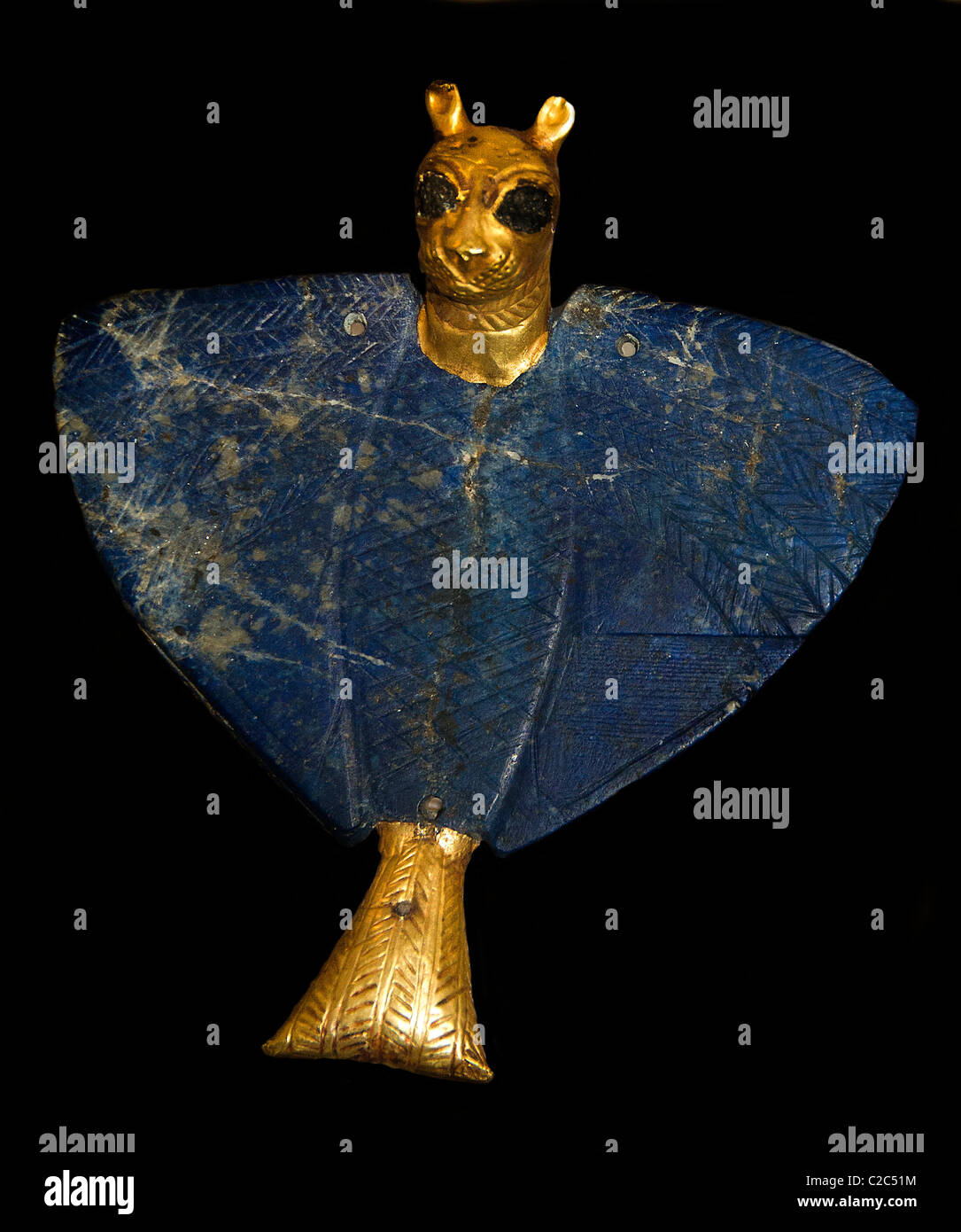 God Ningirso lion headed eagleSumyria lapis lazuli gold  Ur Sumerian Mesopotamia Old Damascus Syria Stock Photo