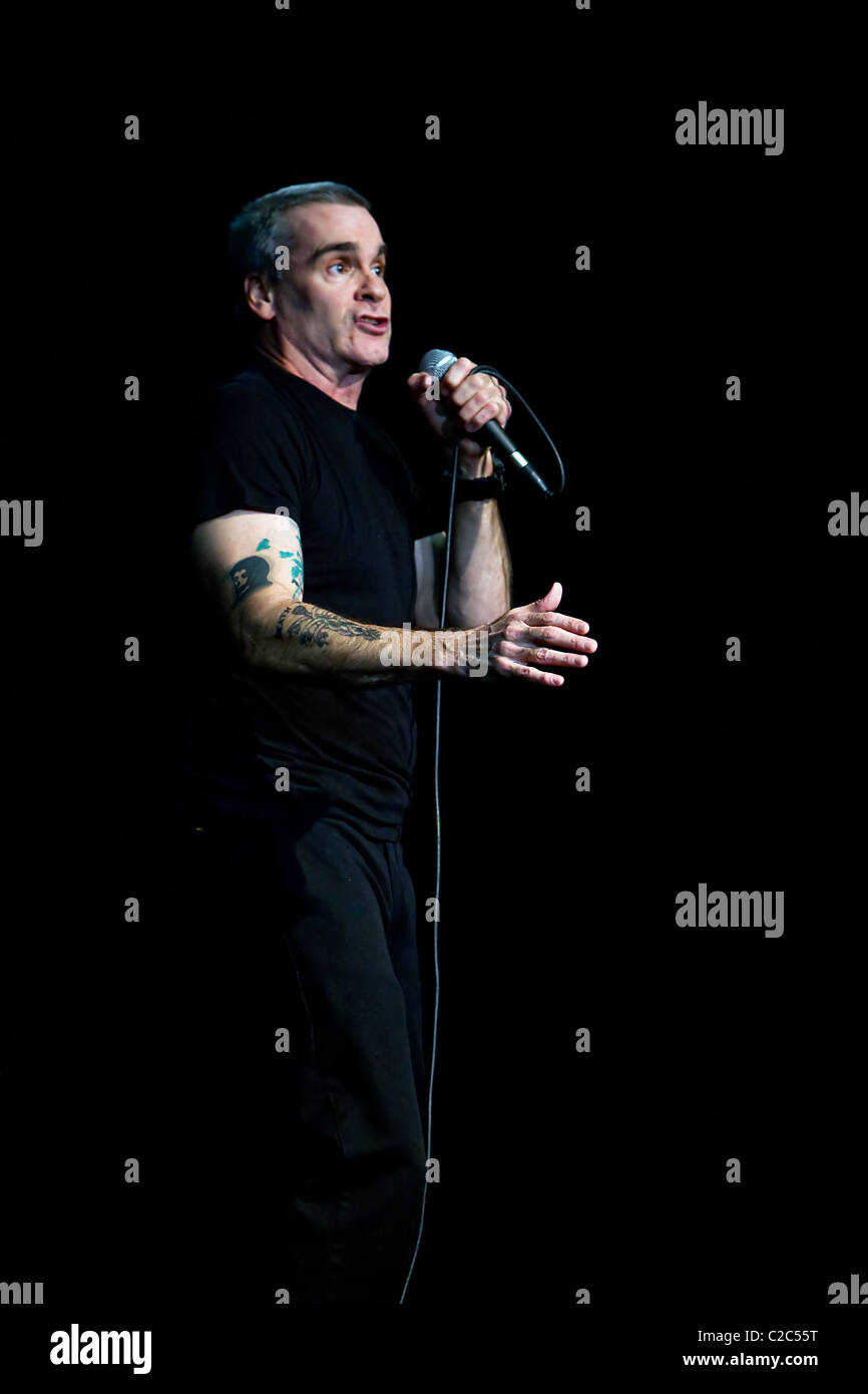 Henry Rollins on stage during his Spoken Word tour Stock Photo Alamy